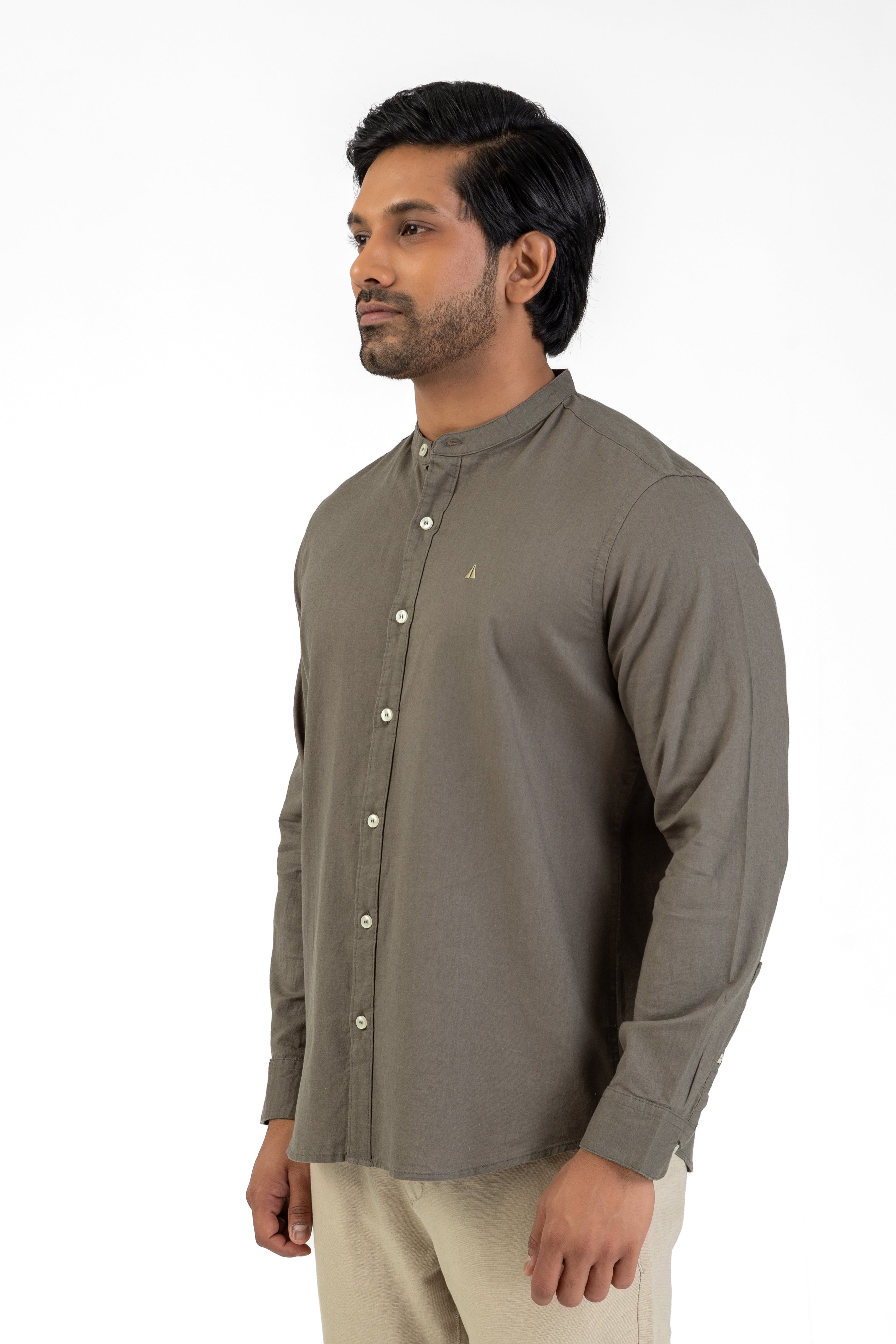 AnationZ Heritage Linen Chinese Collar Shirt -  Sri Lanka
