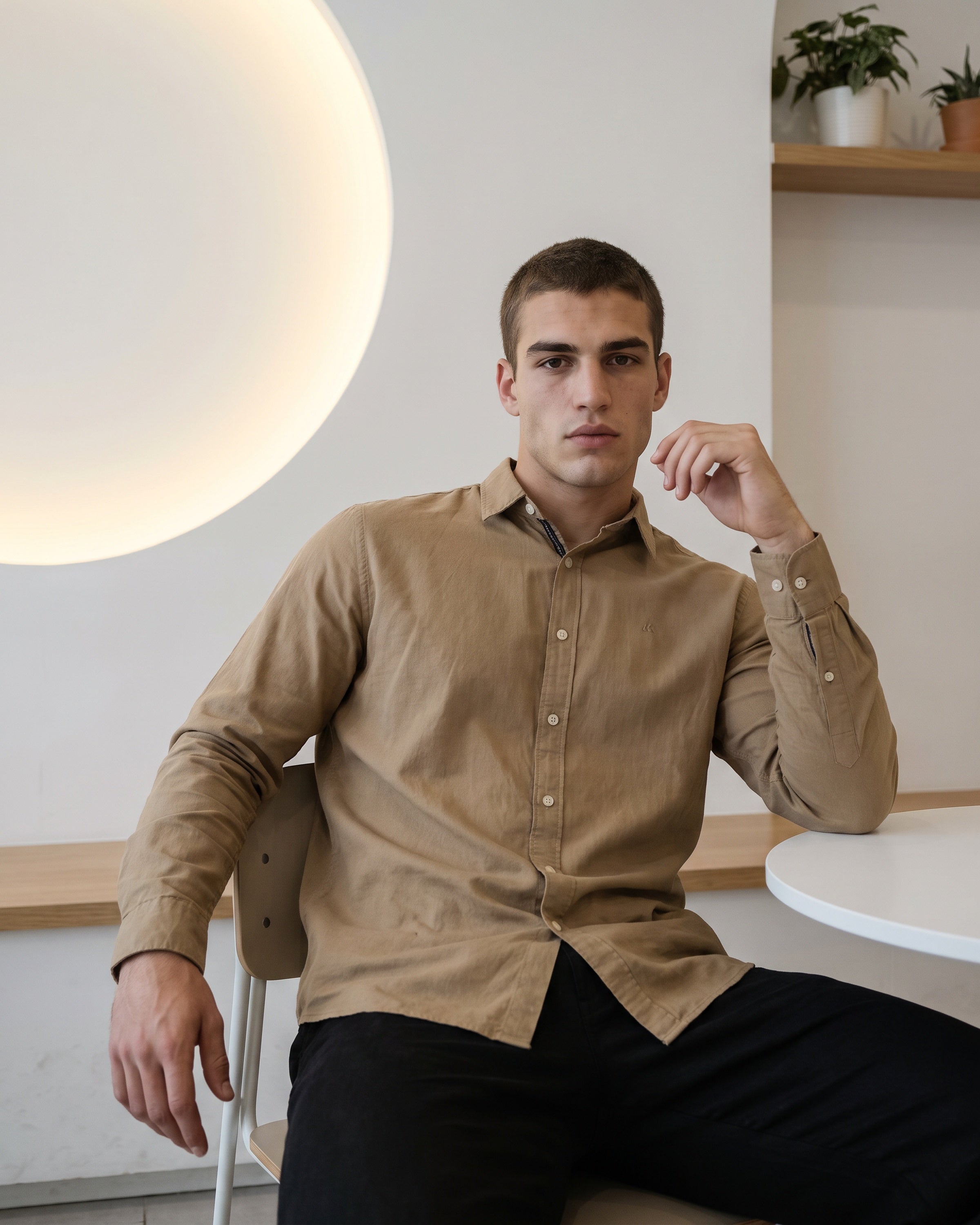 Heritage Linen Long Sleeve Shirt - Driftwood