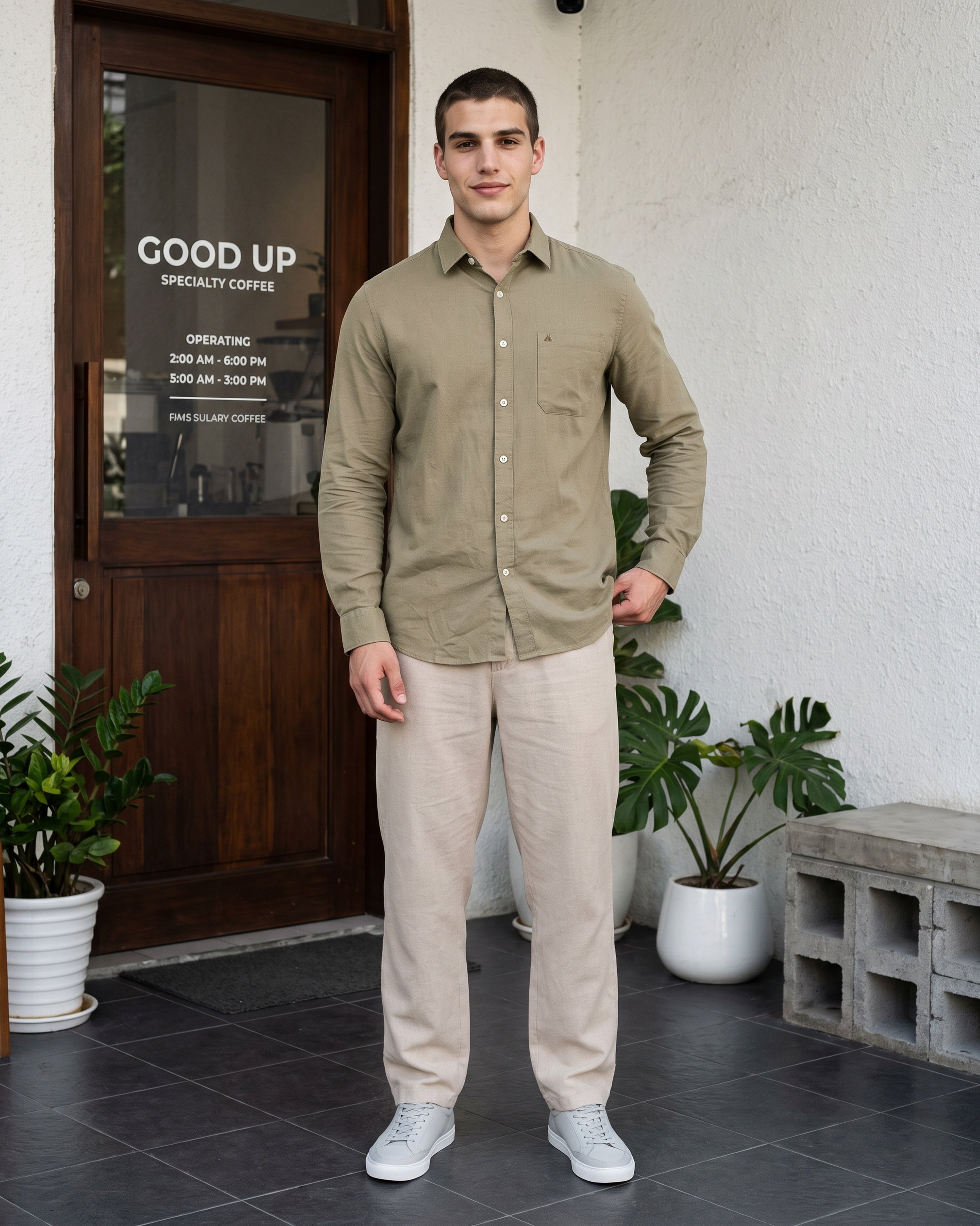 AnationZ Heritage Linen Long Sleeve Shirt -  Sri Lanka
