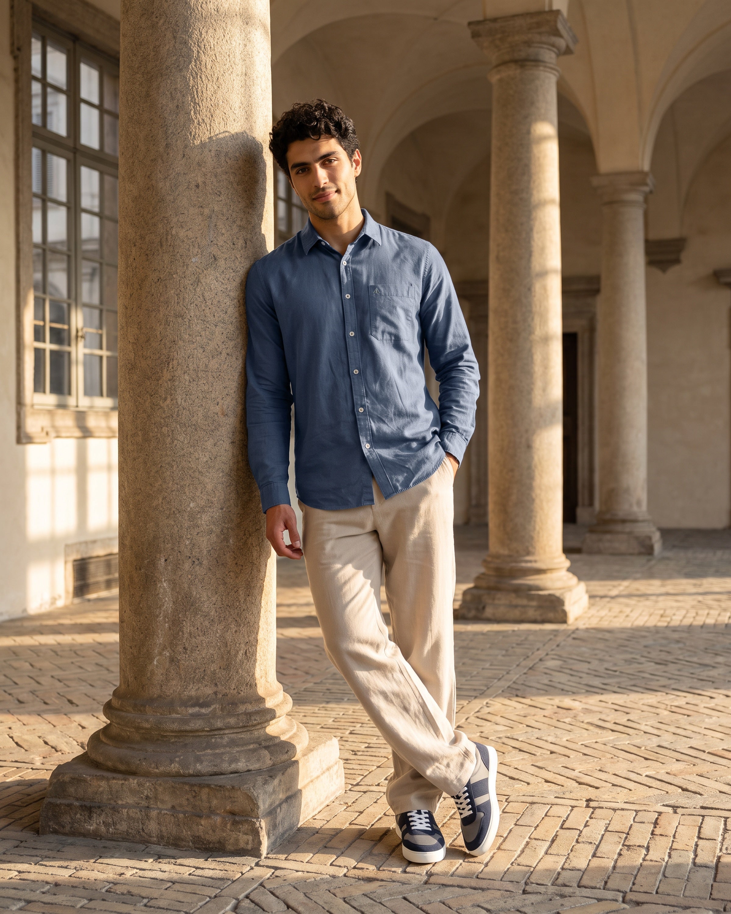 AnationZ Heritage Linen Long Sleeve Shirt -  Sri Lanka
