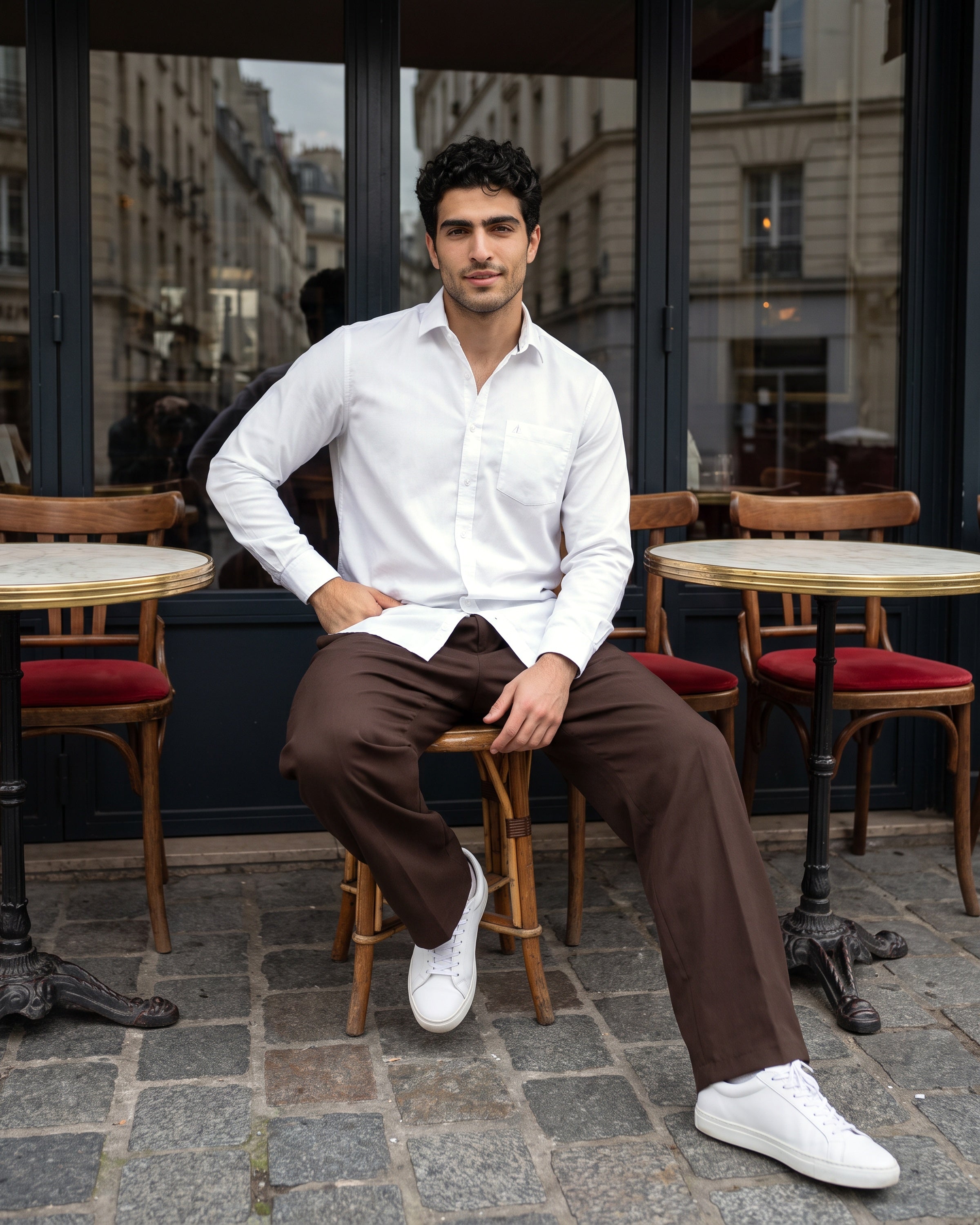 AnationZ Essential Cotton Long Sleeve Shirt - Raw Canvas Sri Lanka
