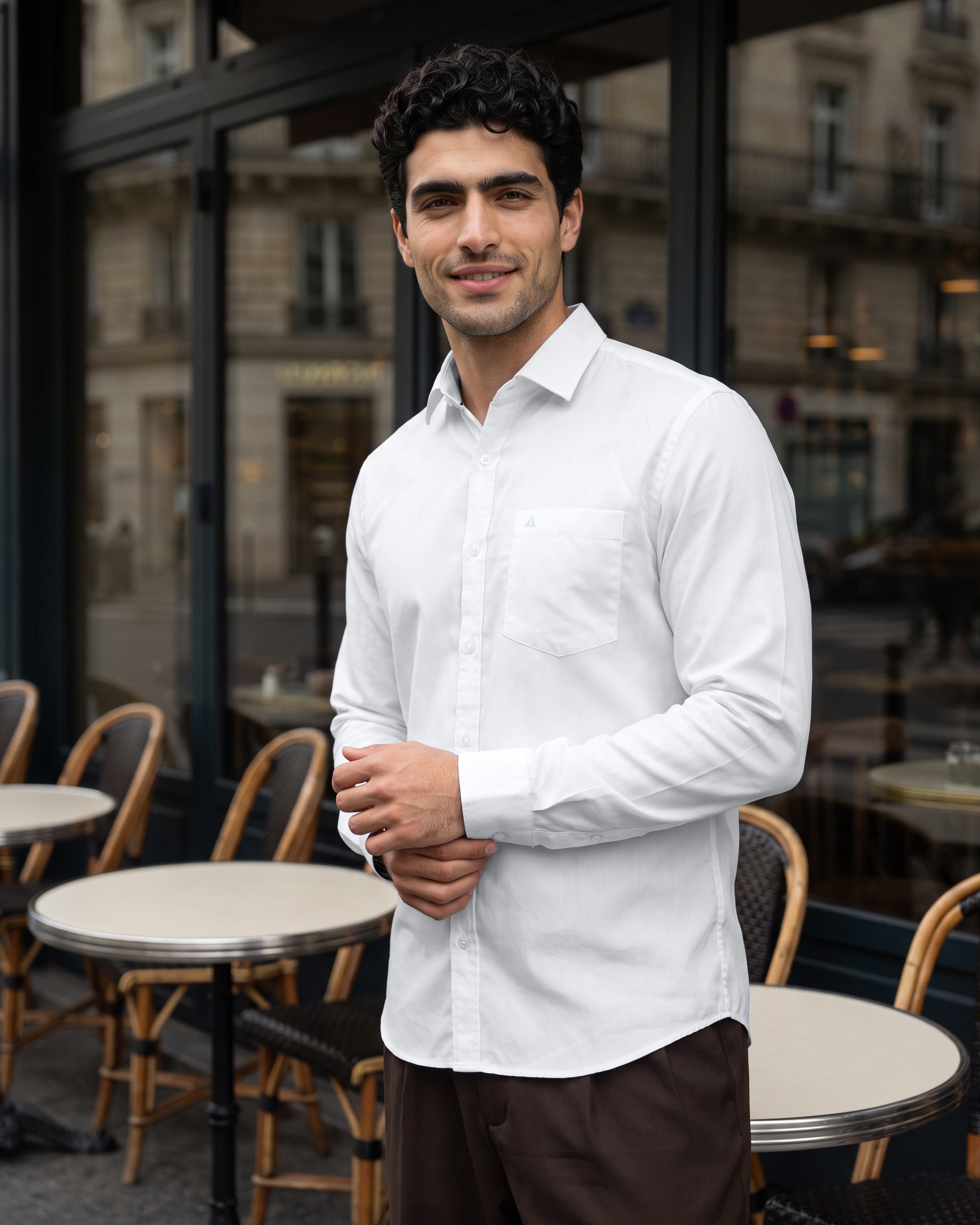 AnationZ Essential Cotton Long Sleeve Shirt - Raw Canvas Sri Lanka
