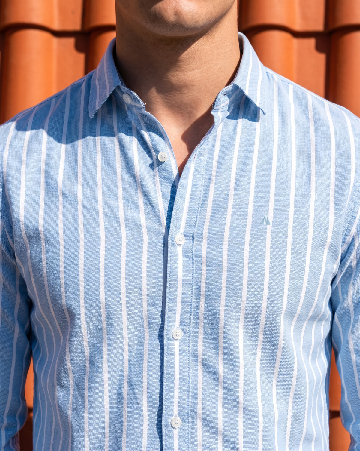 AnationZ Essential Cotton Stripe Long Sleeve Shirt - Anationz Sri Lanka