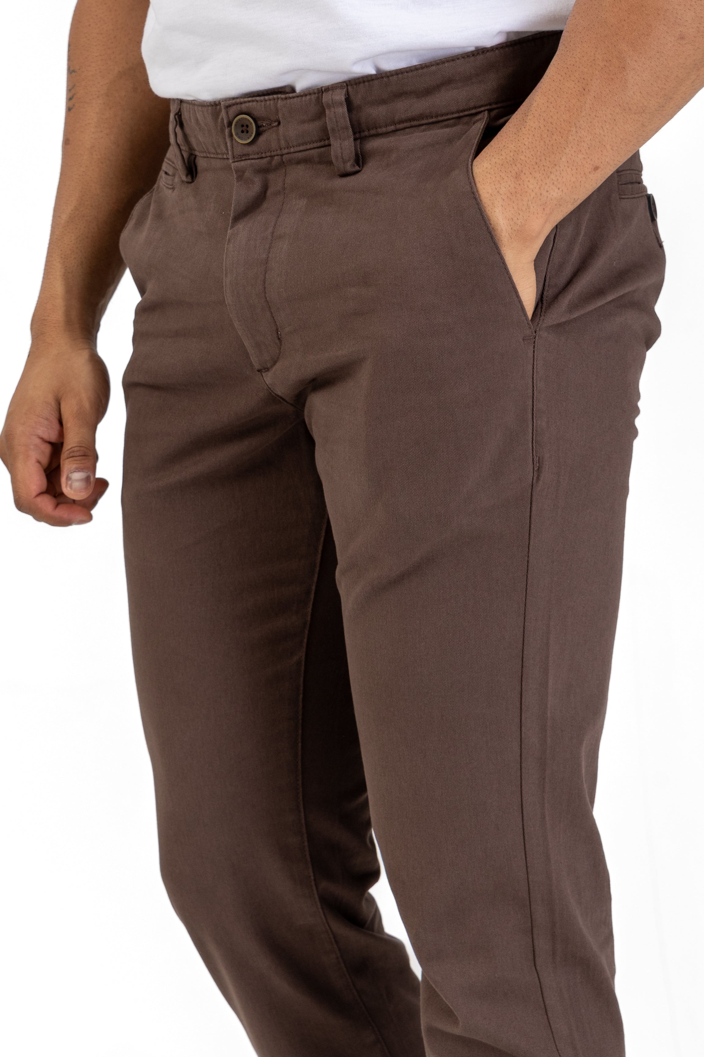 Essential Slim Fit Pant – Brown