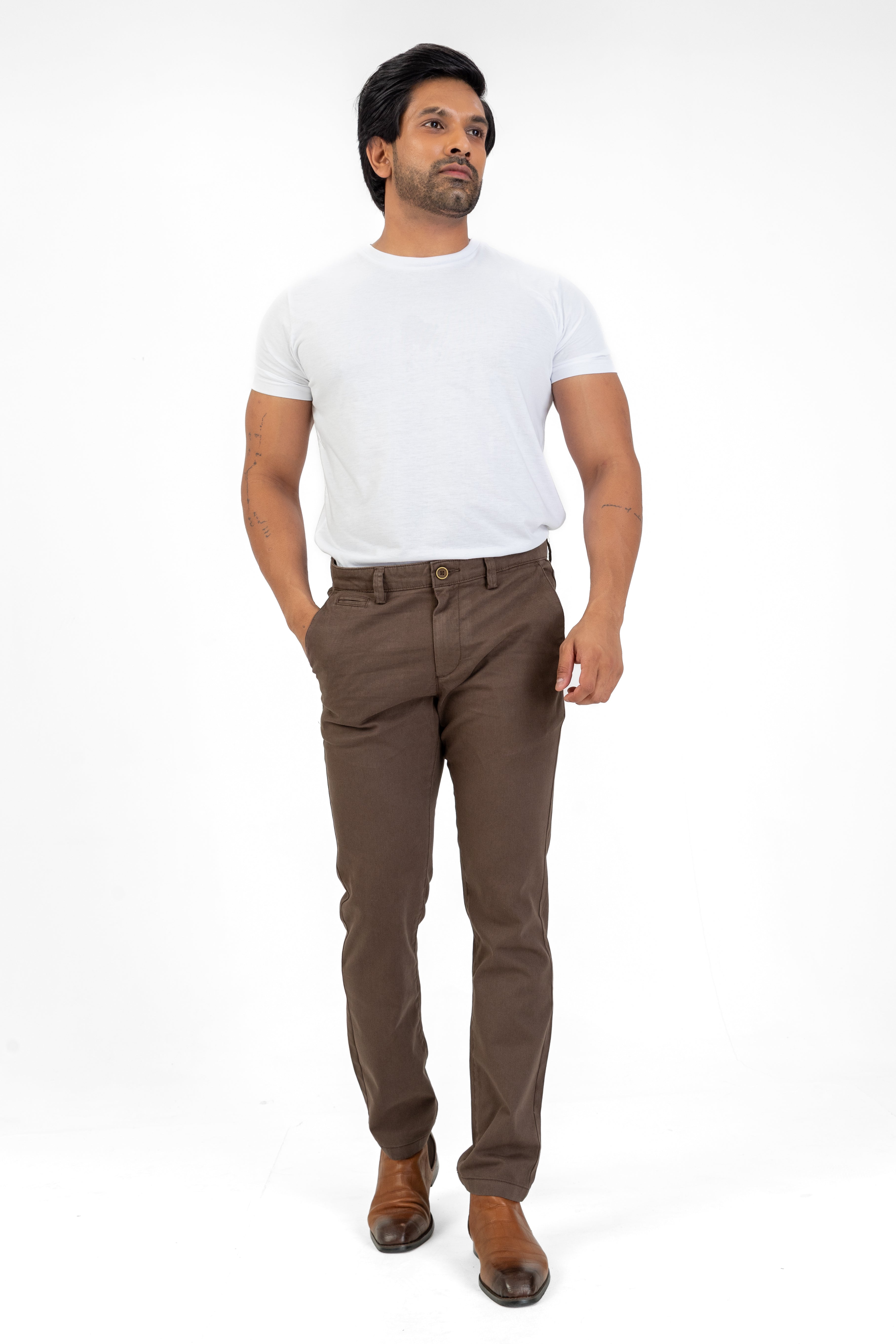 Essential Slim Fit Pant – Brown