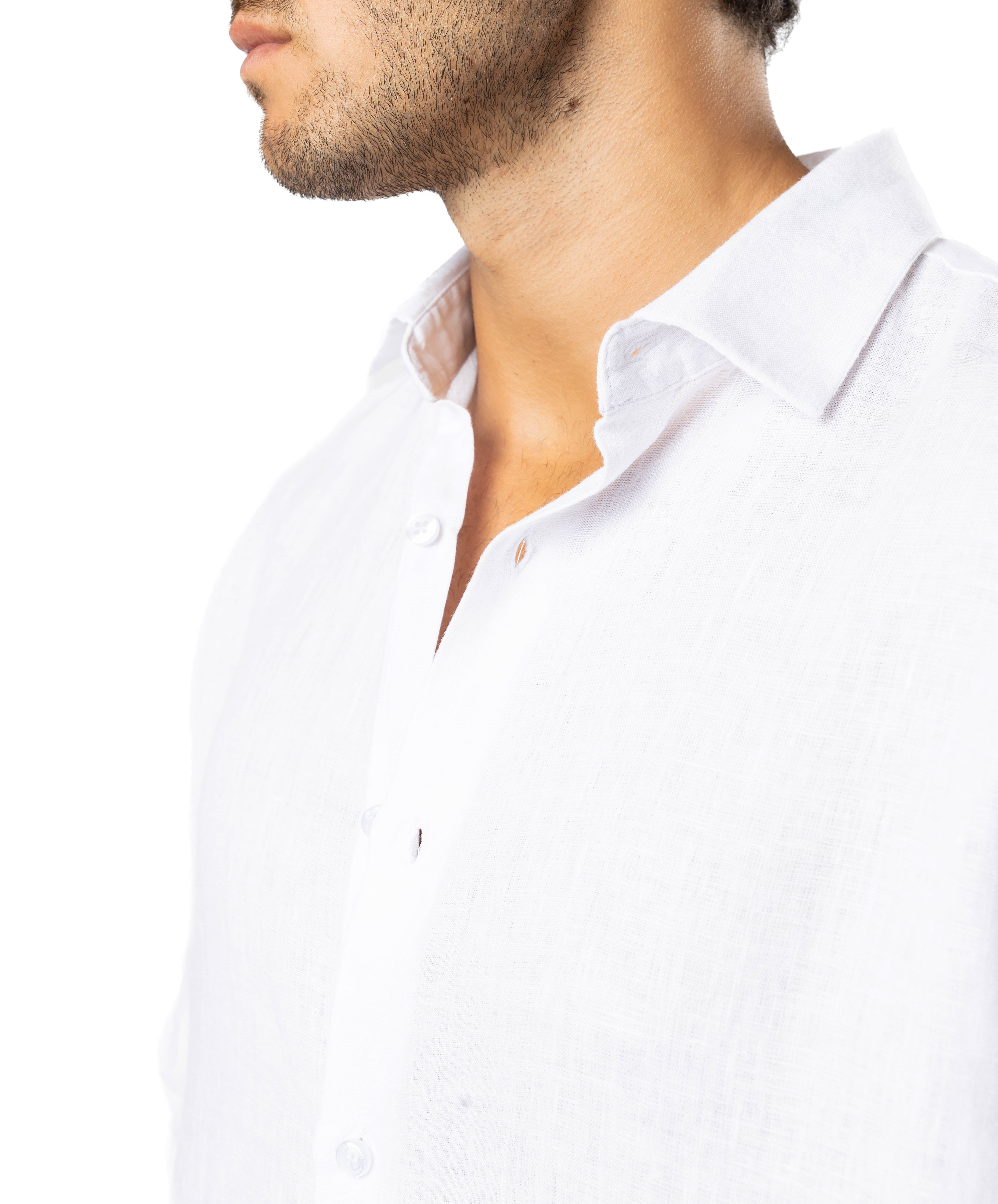The Luxe Linen Shirt – Pure White