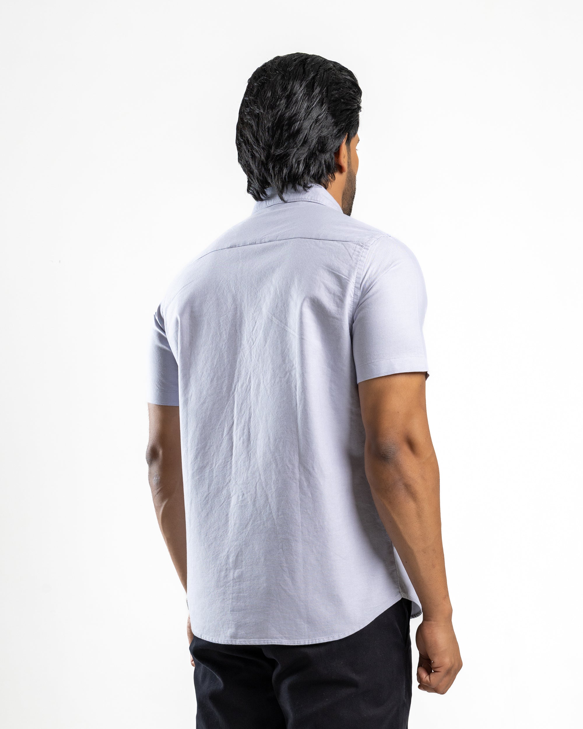 AnationZ Essential Cotton Short Sleeve Shirt - Storm Dust Sri Lanka
