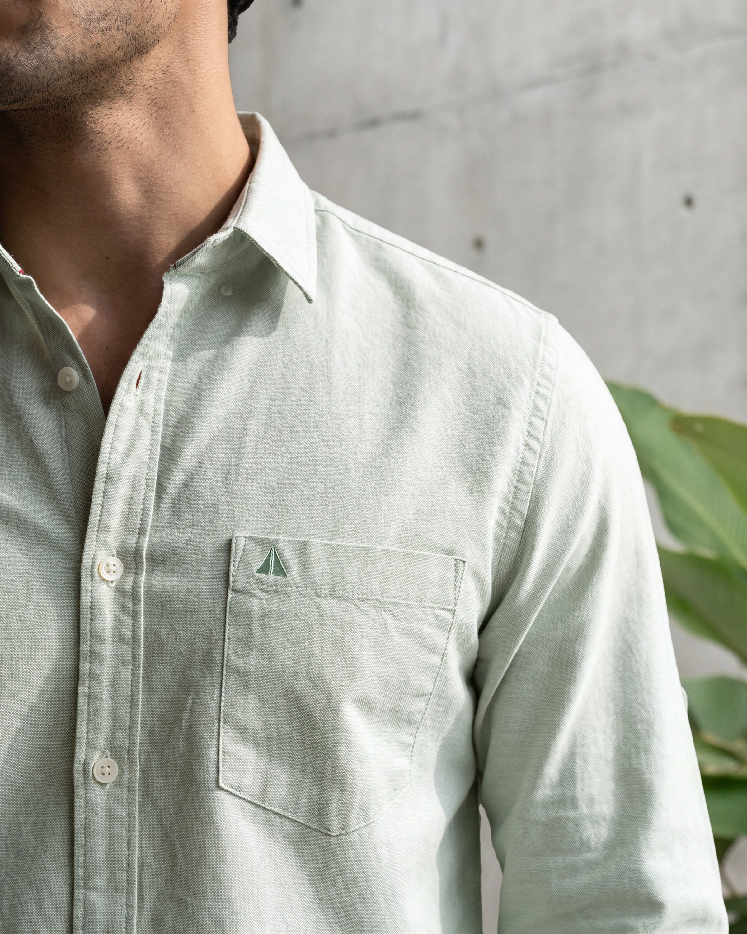 AnationZ Essential Cotton Long Sleeve Shirt - Sage Breeze Sri Lanka