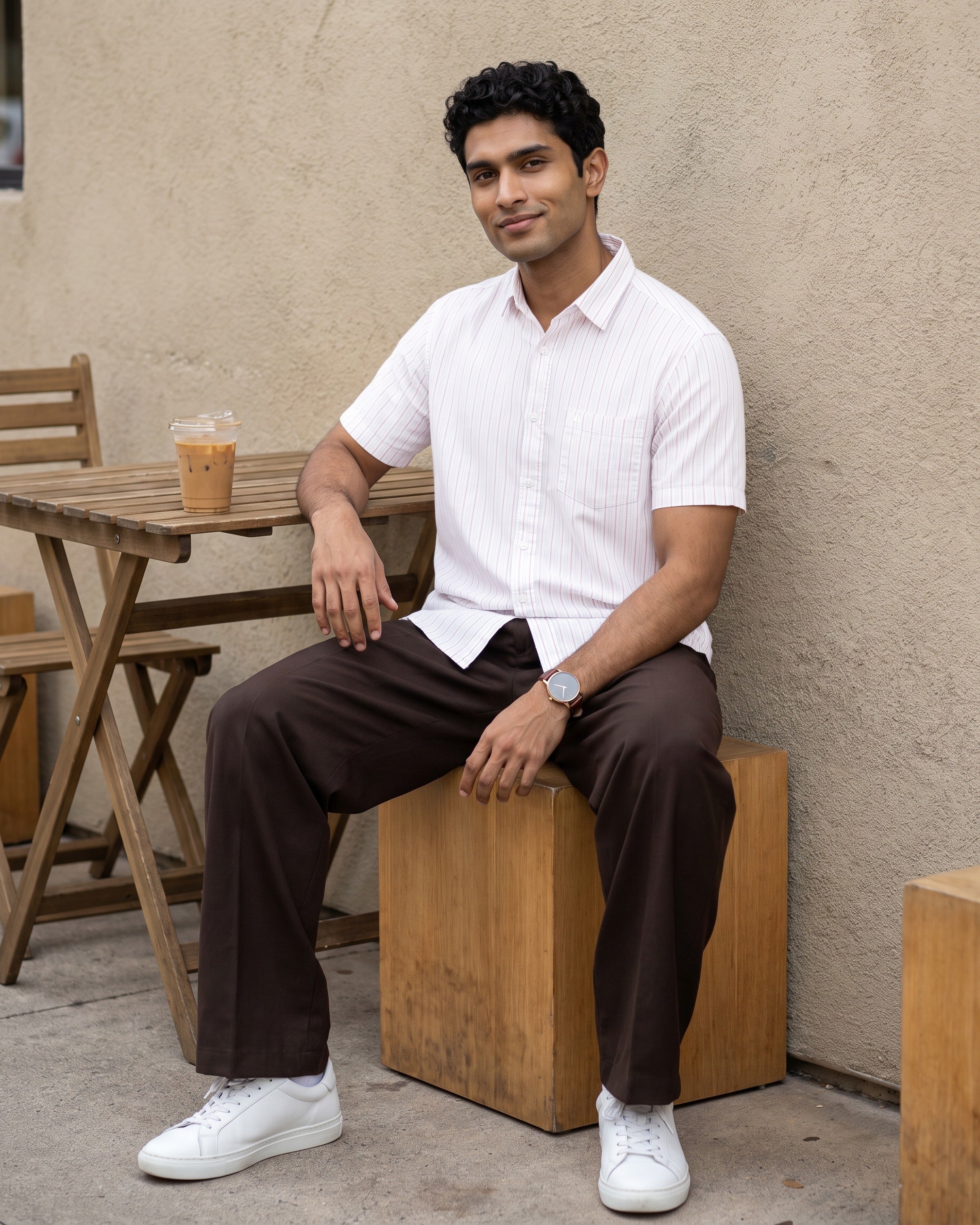 AnationZ Essential Cotton Stripe Long Sleeve Shirt - Anationz Sri Lanka
