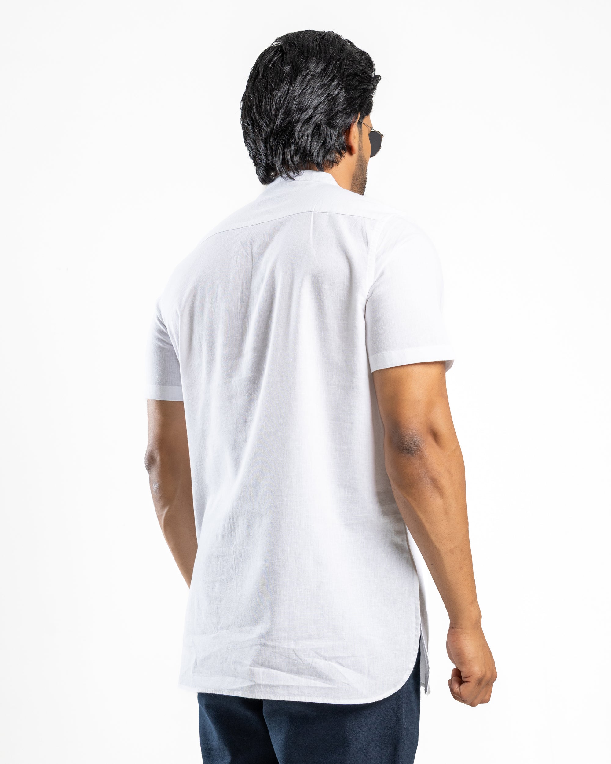 AnationZ Reserve Hemp Mandarin Shirt Alpine White Sri Lanka

