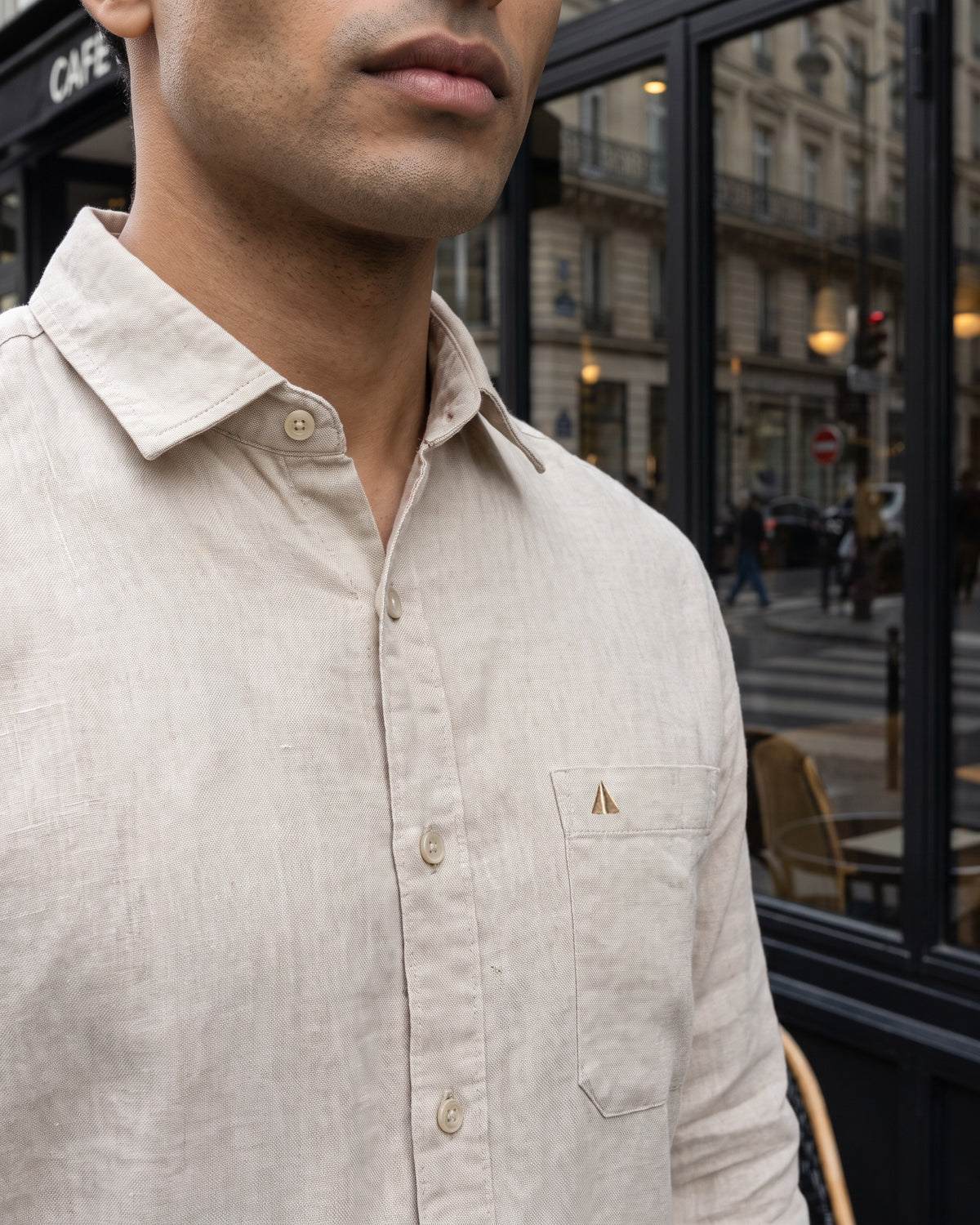 AnationZ Luxe Linen Long Sleeve Shirt - Aged Ivory Sri Lanka