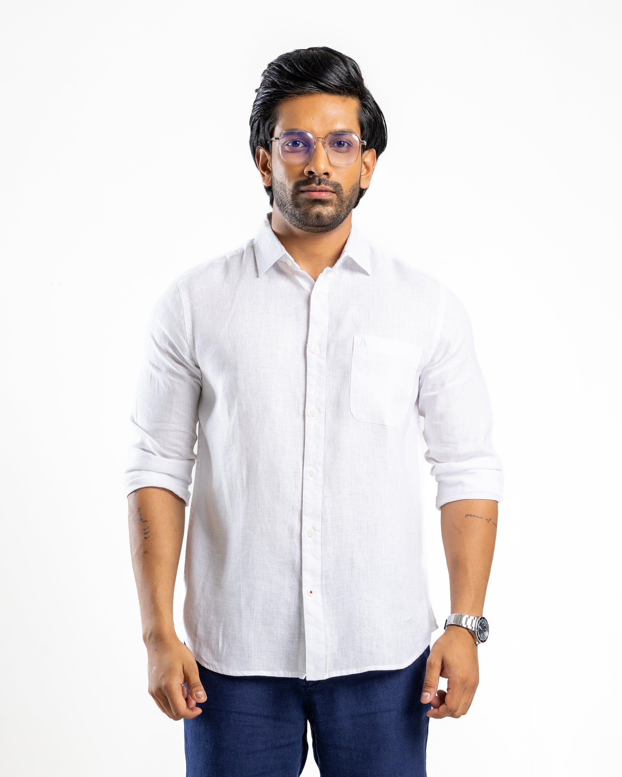 100% Hemp Long Sleeve Shirt — White