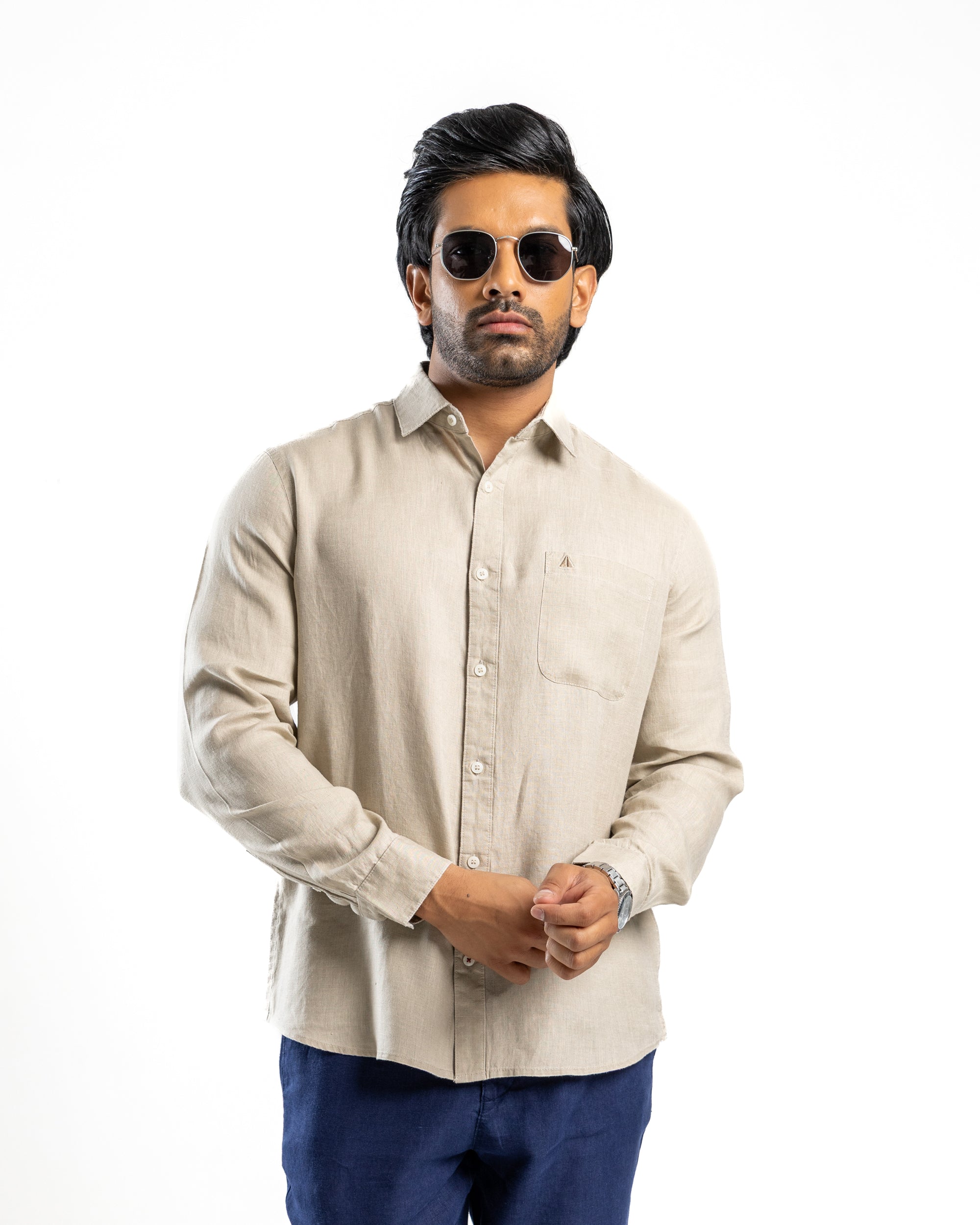 100% Hemp Long Sleeve Shirt — Natural