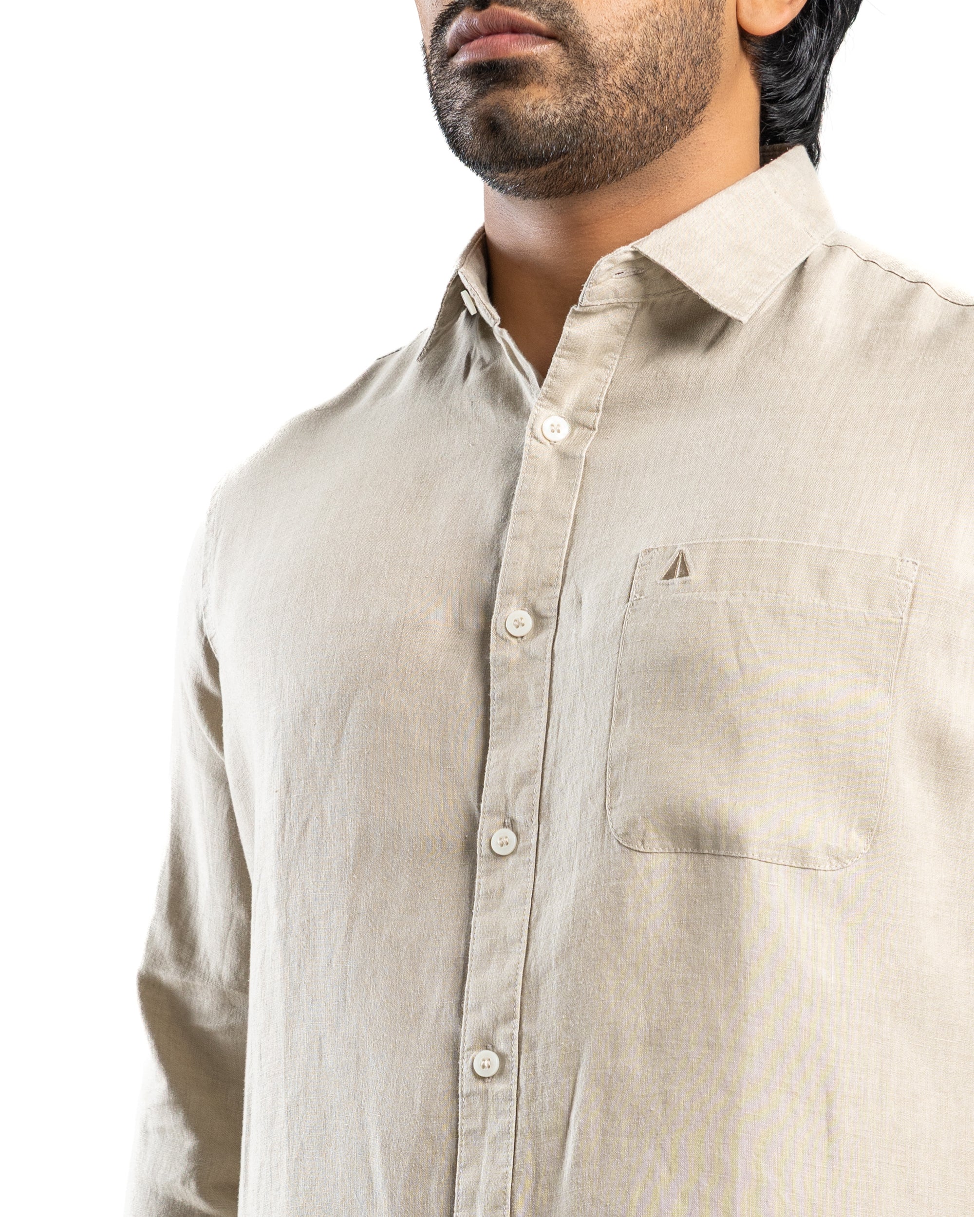 100% Hemp Long Sleeve Shirt — Natural