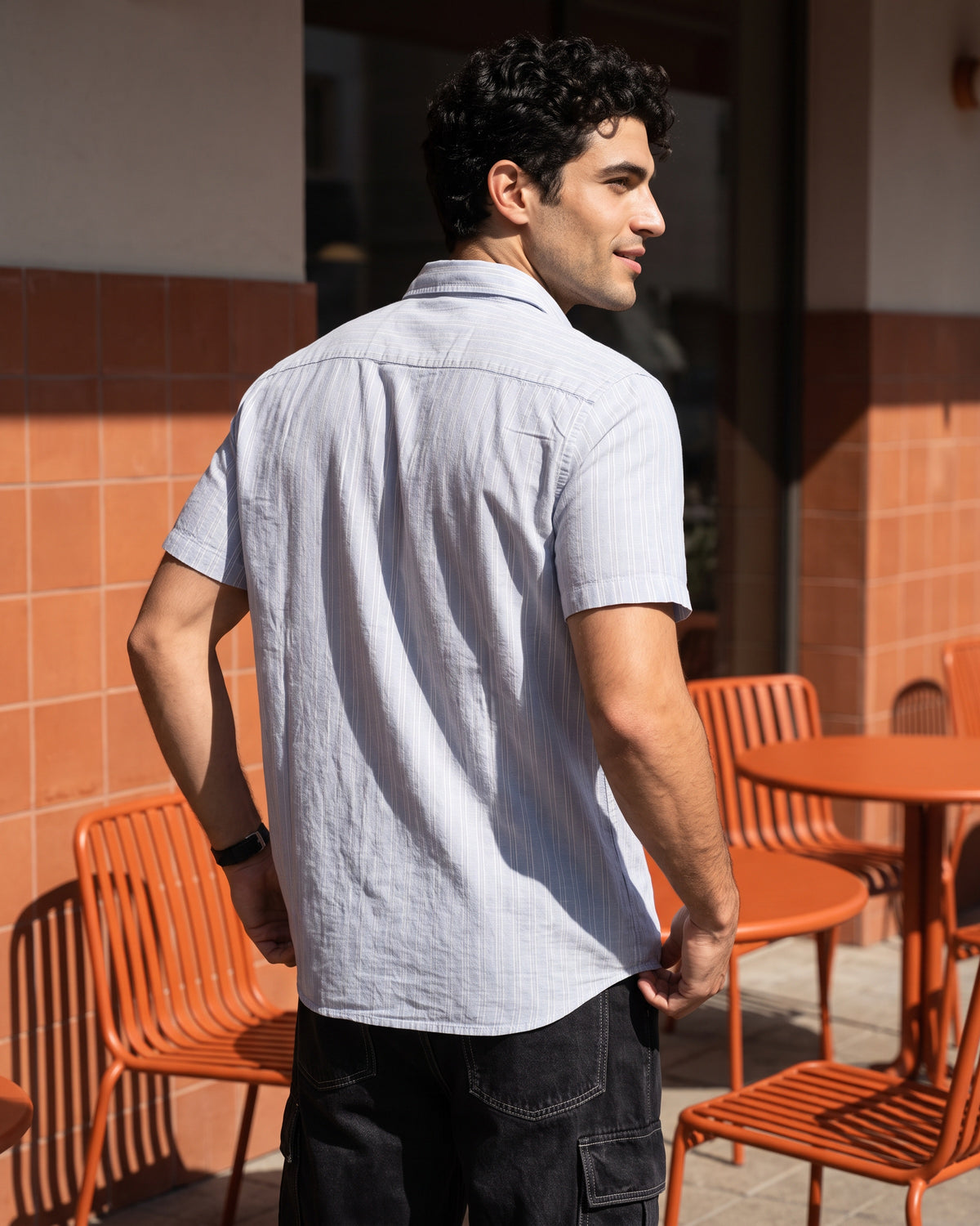 AnationZ Heritage Linen Stripe Short Sleeve Shirt -  Sri Lanka