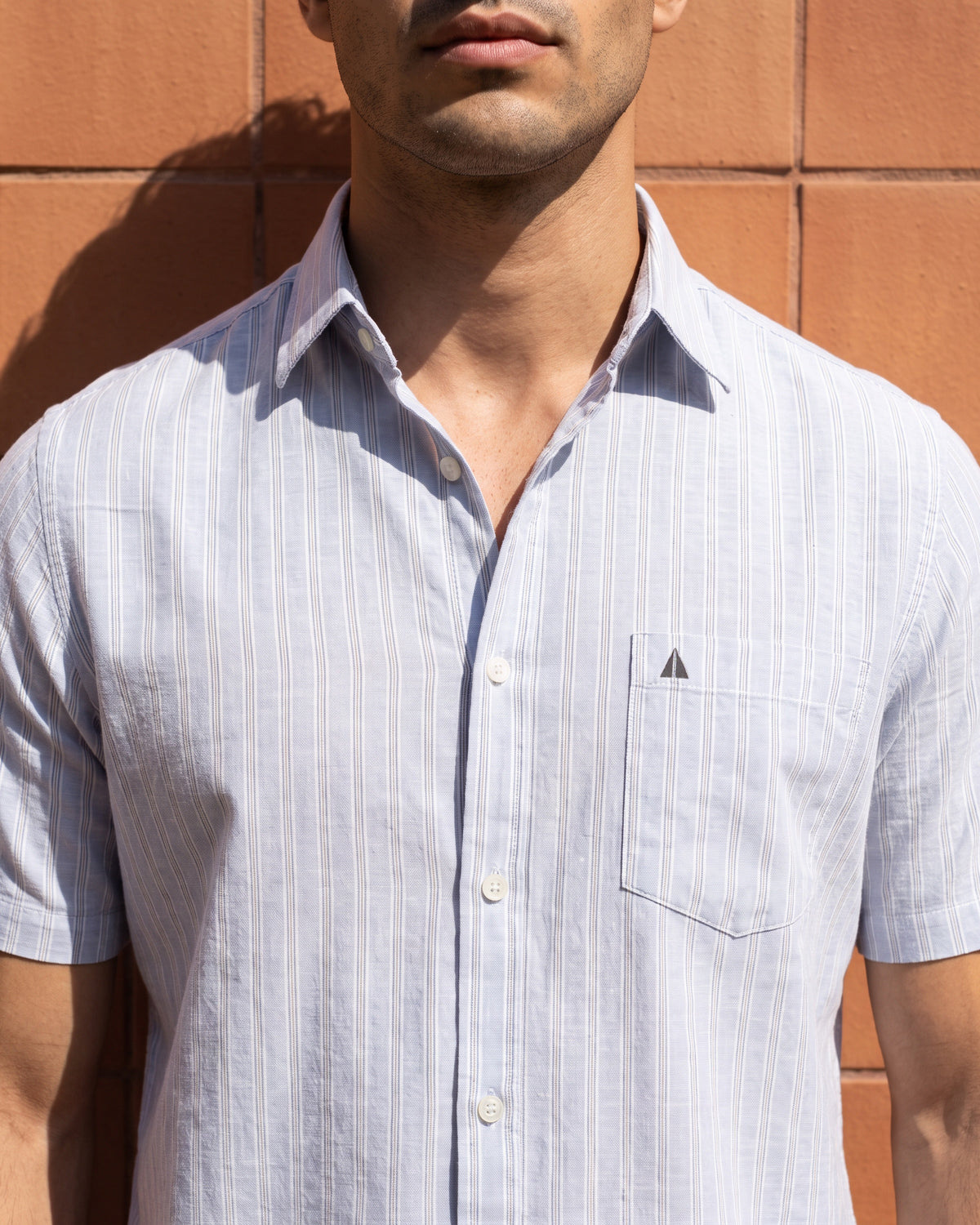 AnationZ Heritage Linen Stripe Short Sleeve Shirt -  Sri Lanka