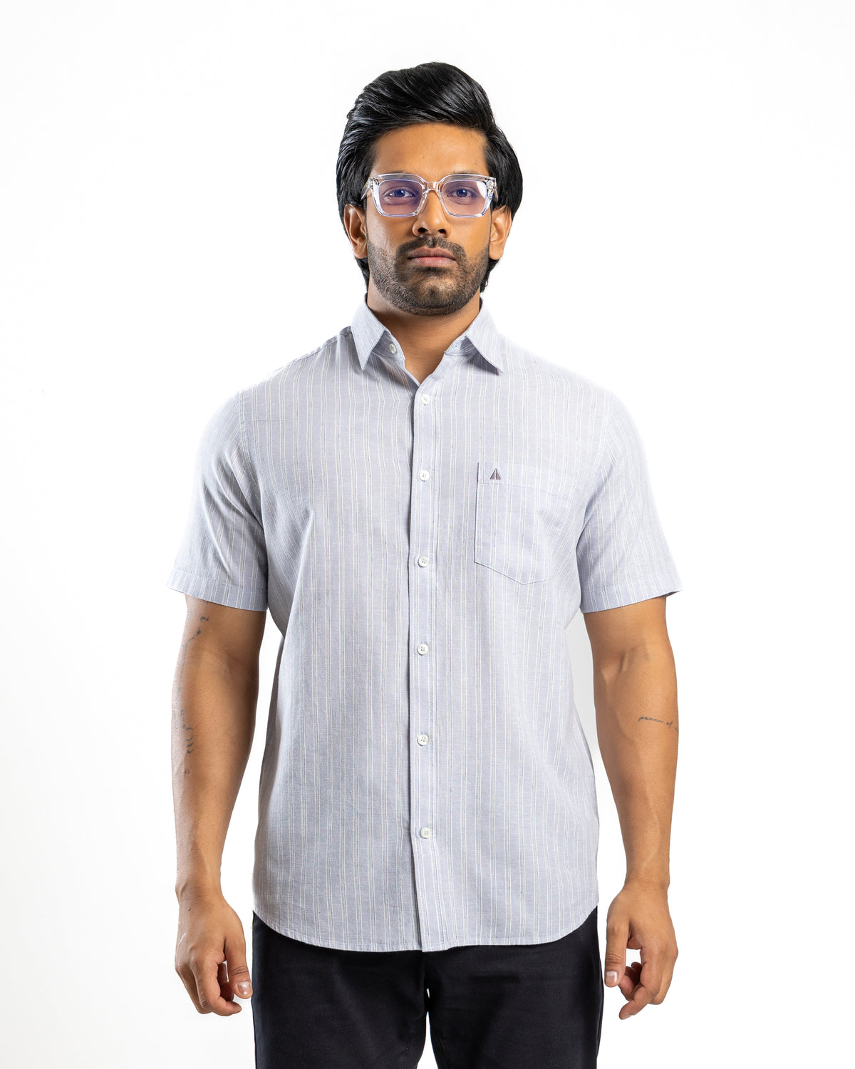 AnationZ Heritage Linen Stripe Short Sleeve Shirt -  Sri Lanka
