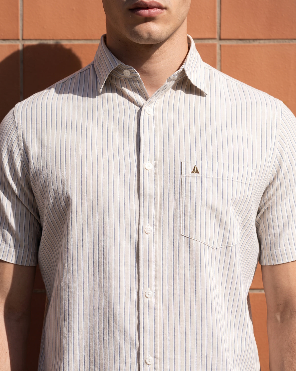 AnationZ Heritage Linen Stripe Short Sleeve Shirt -  Sri Lanka
