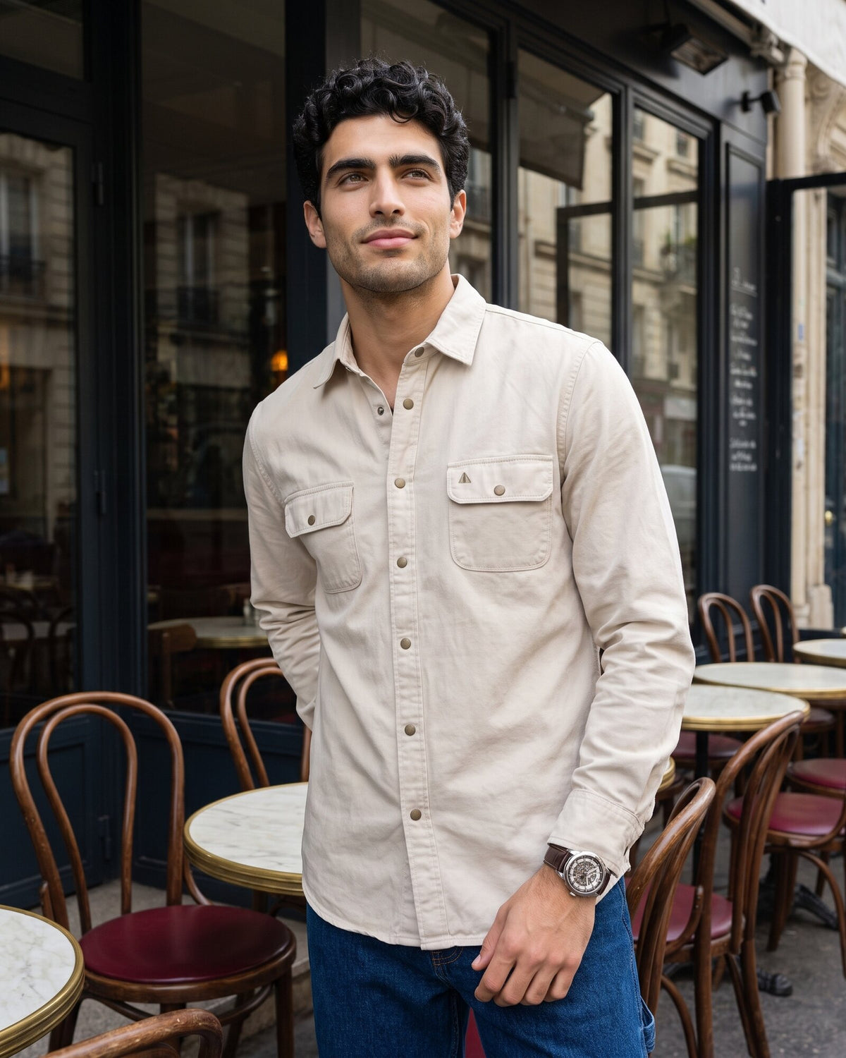 Essential Cotton Corduroy Shirt – Driftwood (2 of 4)