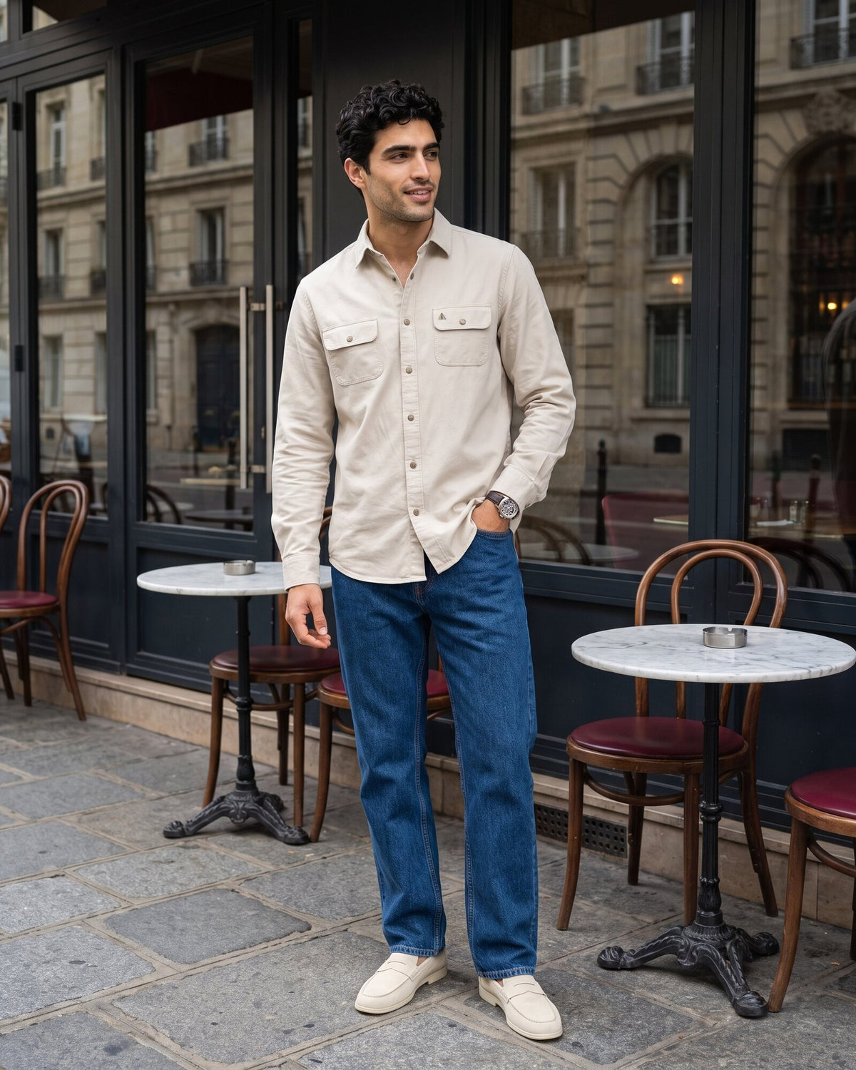 Essential Cotton Corduroy Shirt – Driftwood (3 of 4)