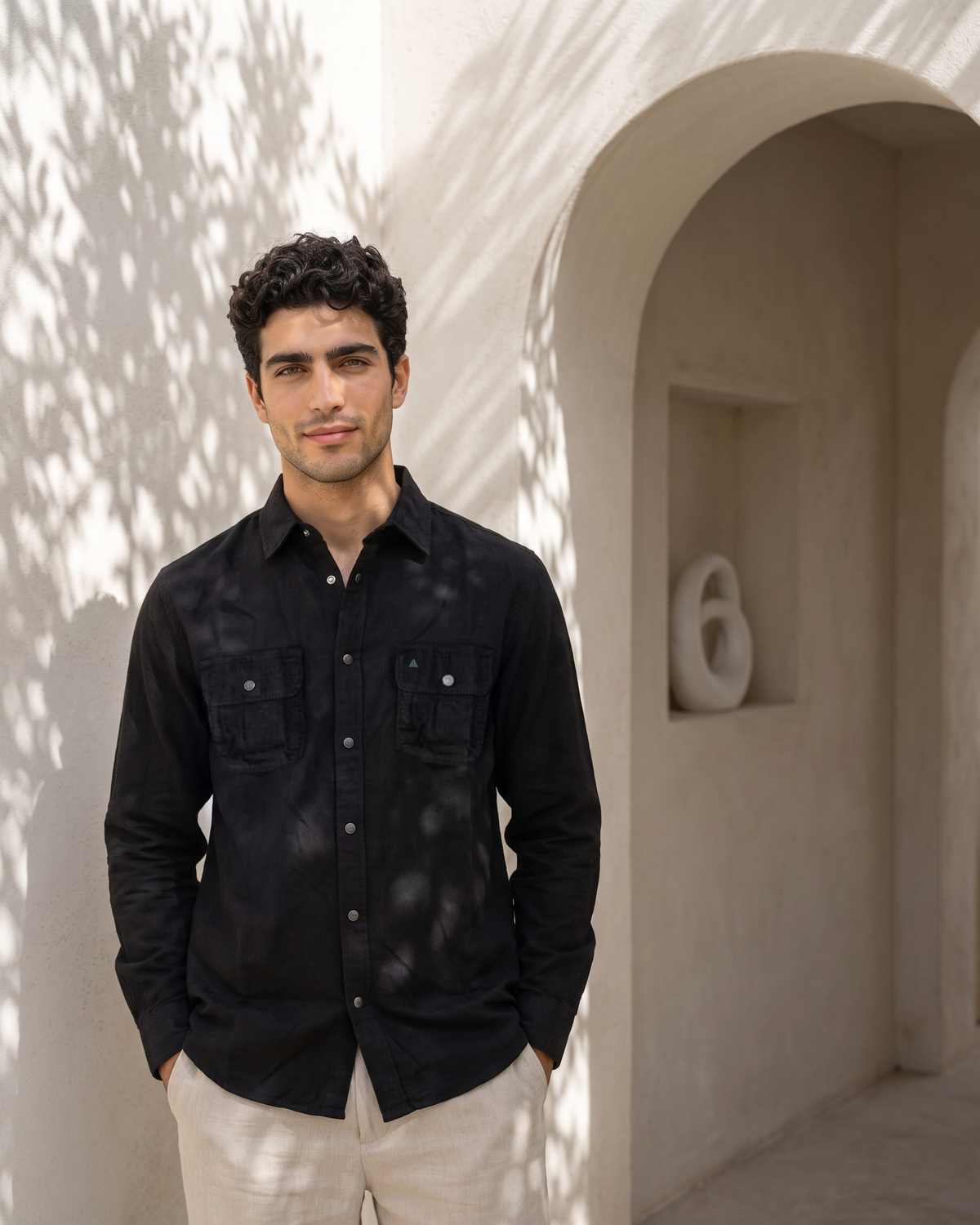 Essential Cotton Corduroy Shirt – Midnight Onyx