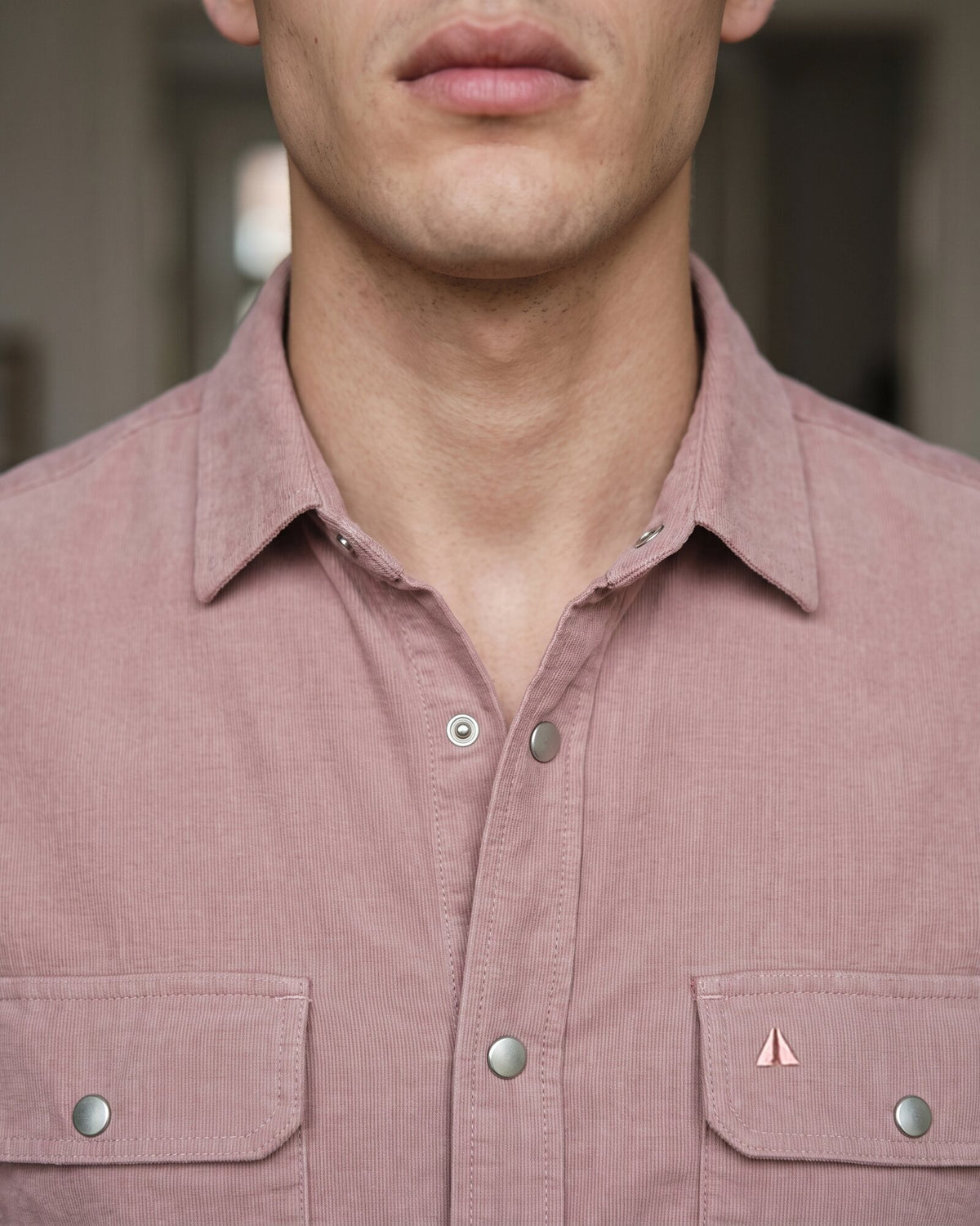 Essential Cotton Corduroy Shirt – Rose Dusk (1 of 4)
