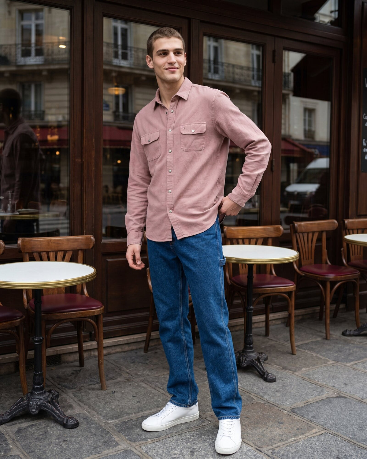 Essential Cotton Corduroy Shirt – Rose Dusk (3 of 4)