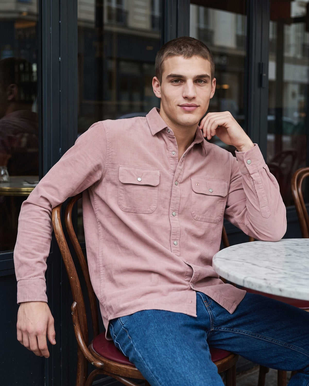 Essential Cotton Corduroy Shirt – Rose Dusk (4 of 4)