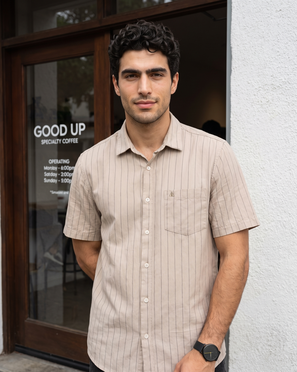 Essential Cotton Stripe Short Sleeve Shirt – Cocoa Earth