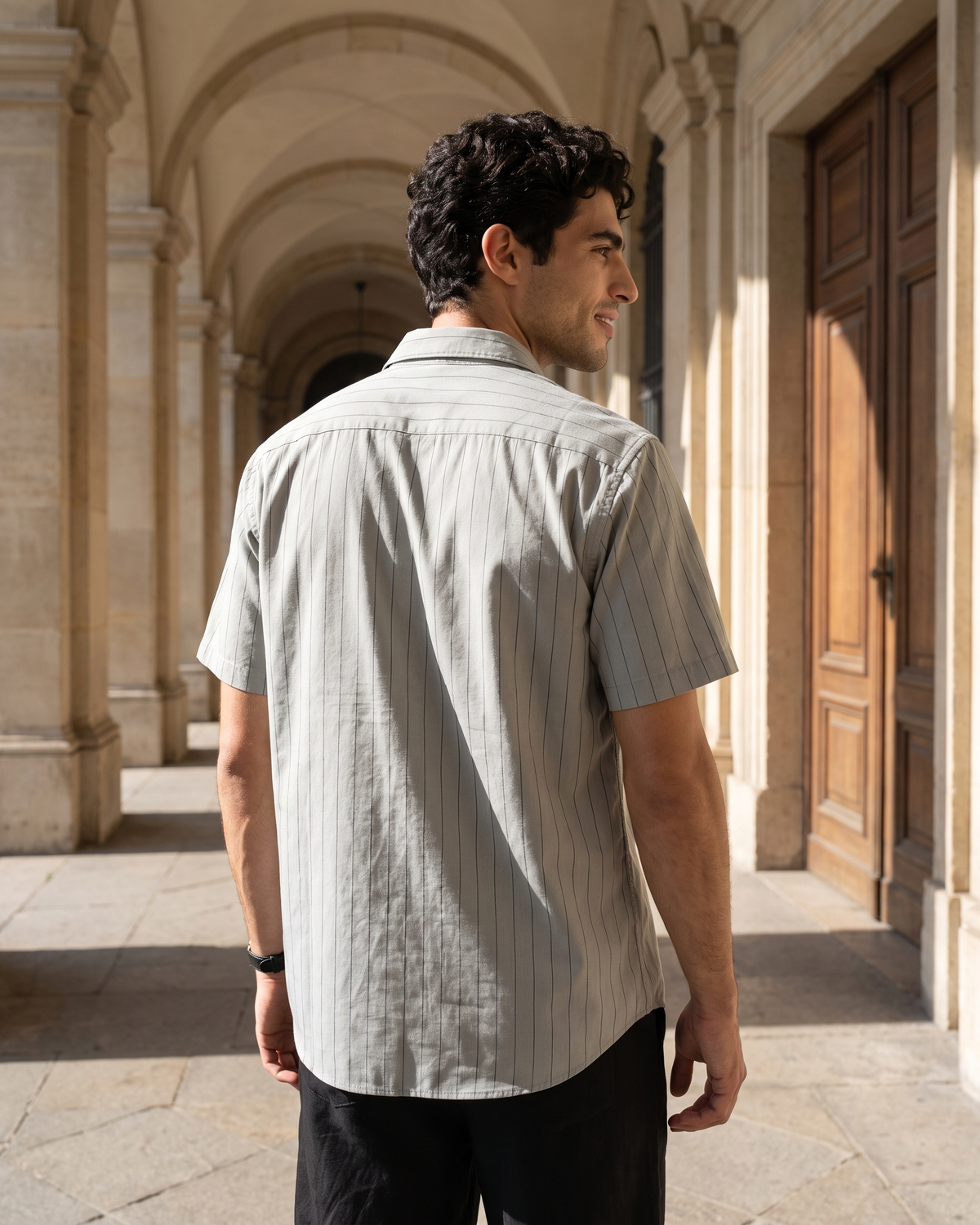 Essential Cotton Stripe Short Sleeve Shirt – Moss Reserve
