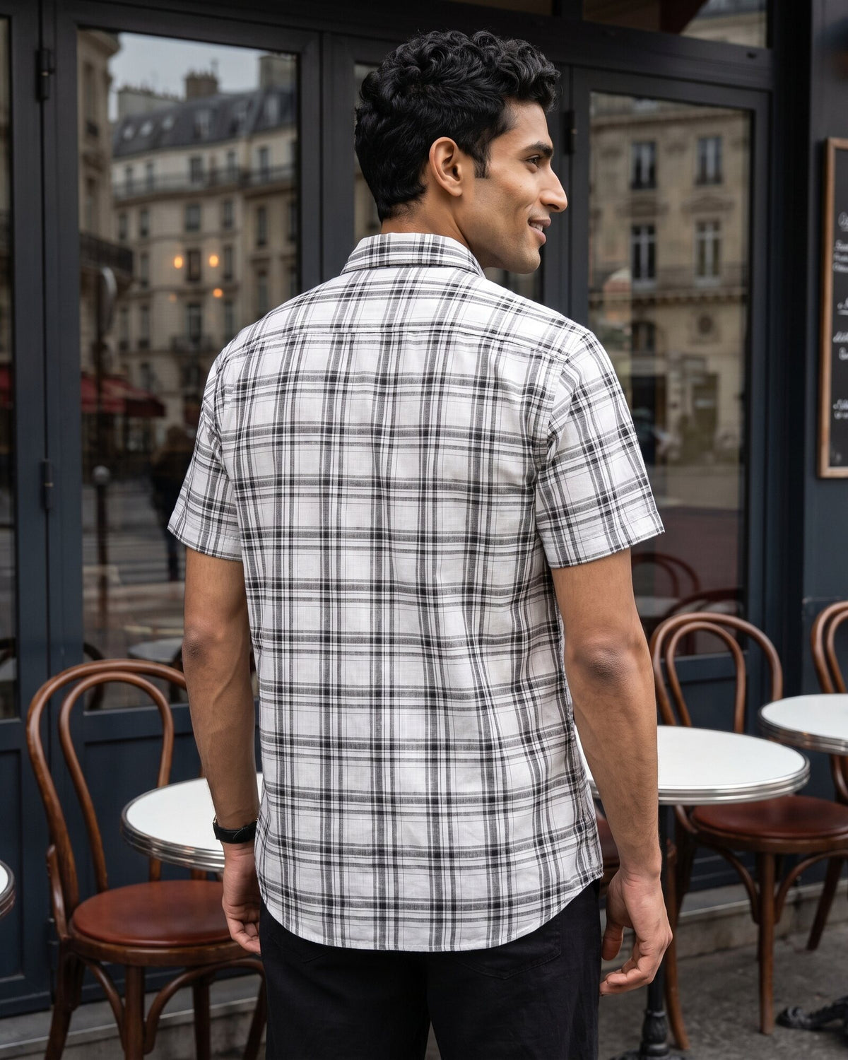 Essential Cotton Check Short Sleeve Shirt – Moss Reserve (2 of 4)