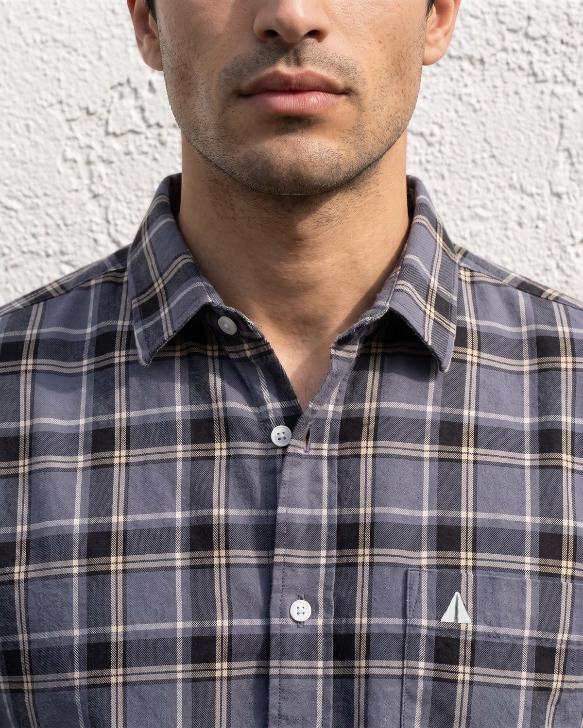 Essential Cotton Check Long Sleeve Shirt – Crushed Violet (2 of 4)