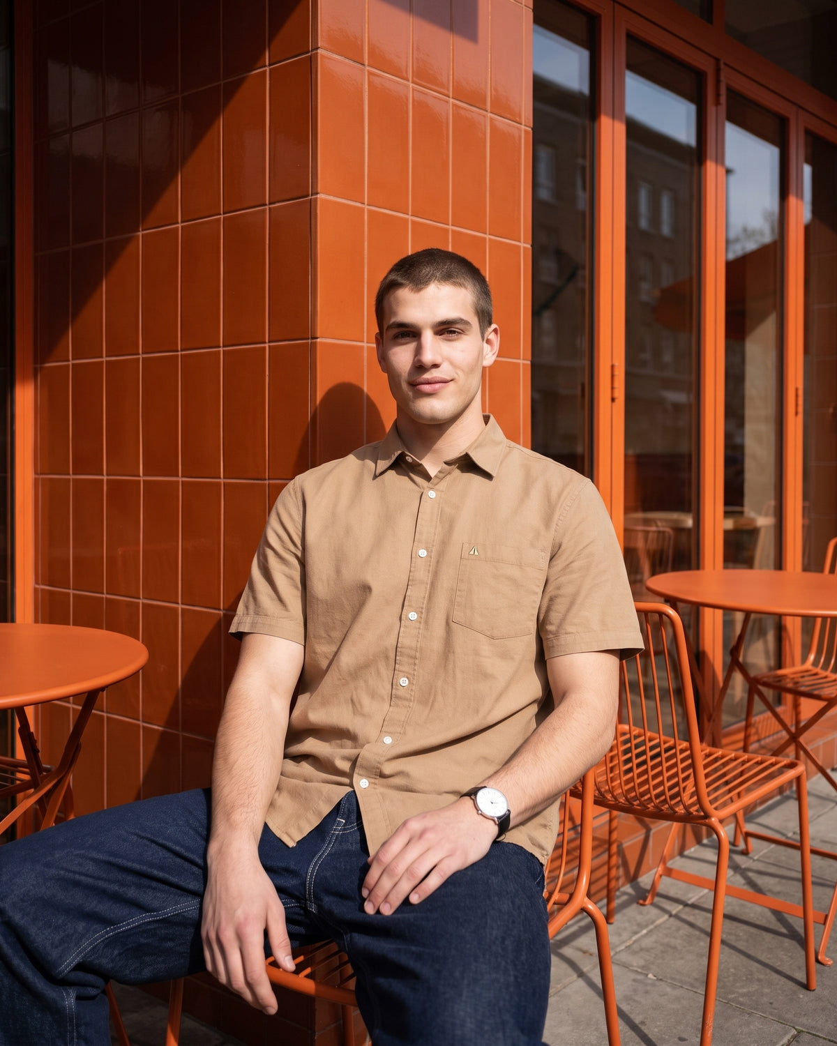 Generous Heritage Linen Short Sleeve Shirt - Deep Walnut