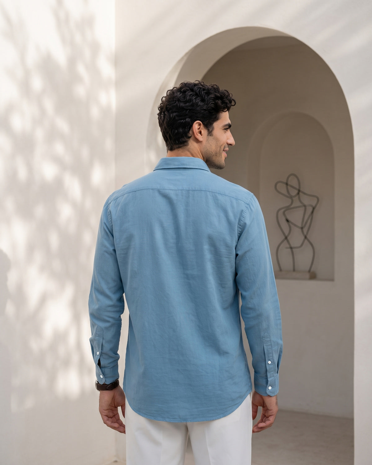 Generous Heritage Linen Long Sleeve Shirt - Burnt Clay
