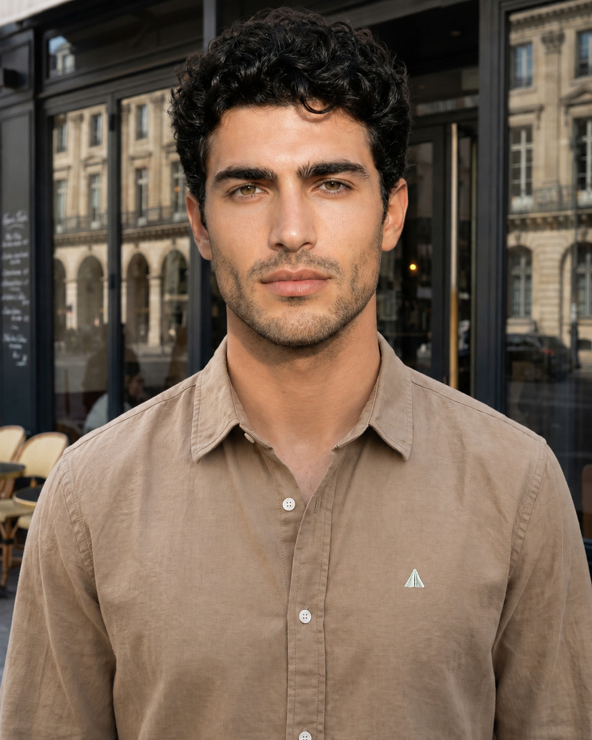 Generous Heritage Linen Long Sleeve Shirt - Sand
