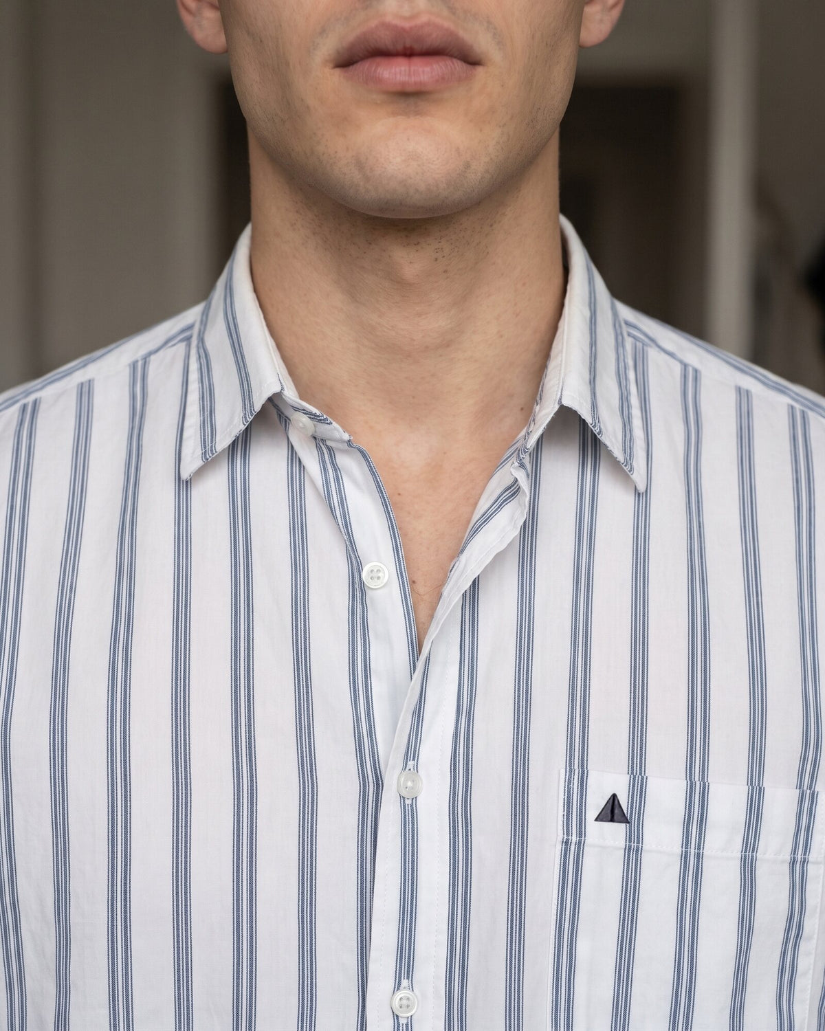 Essential Cotton Stripe Long Sleeve Shirt – Atlantic Blue (4 of 4)