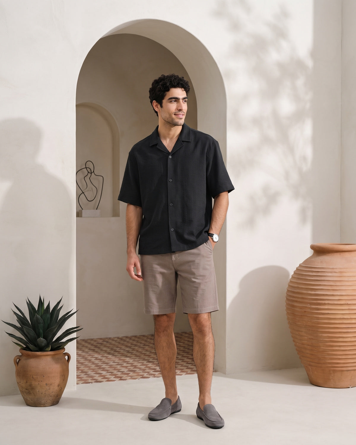 Generous Signature Cotton Short - Sand