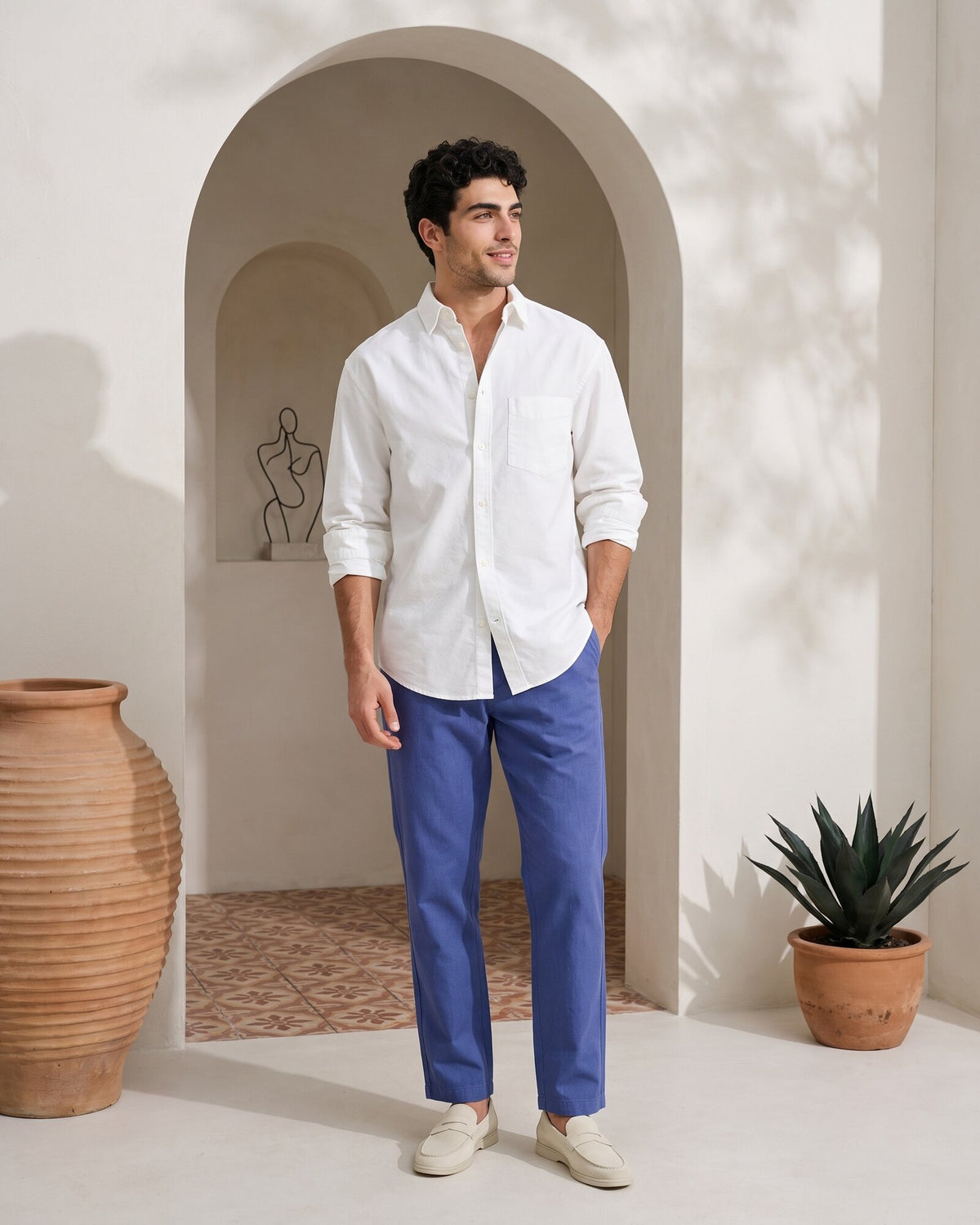 Heritage Linen Relaxed Pant – Midnight Ink (2 of 4)