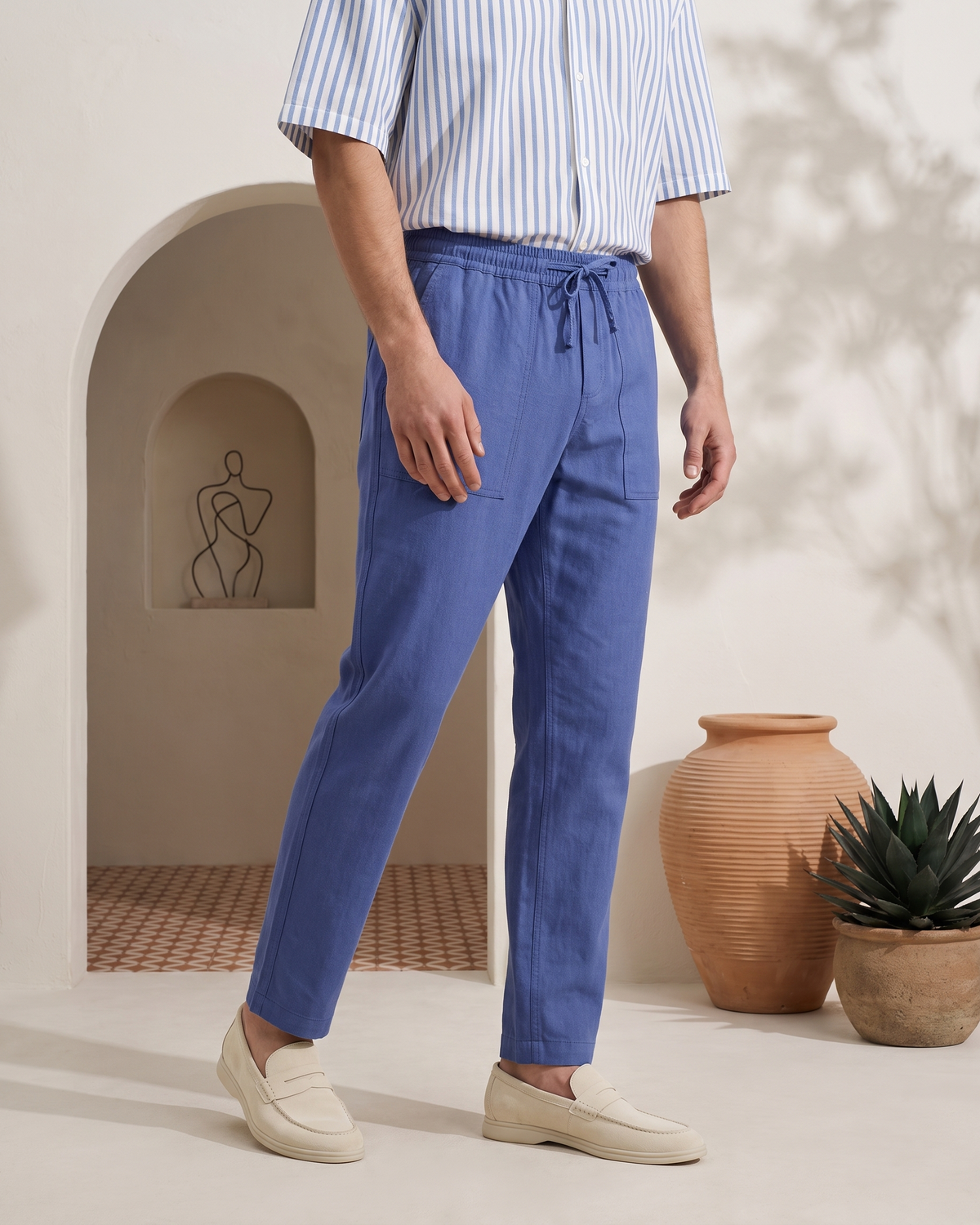 Heritage Linen Relaxed Pant – Midnight Ink