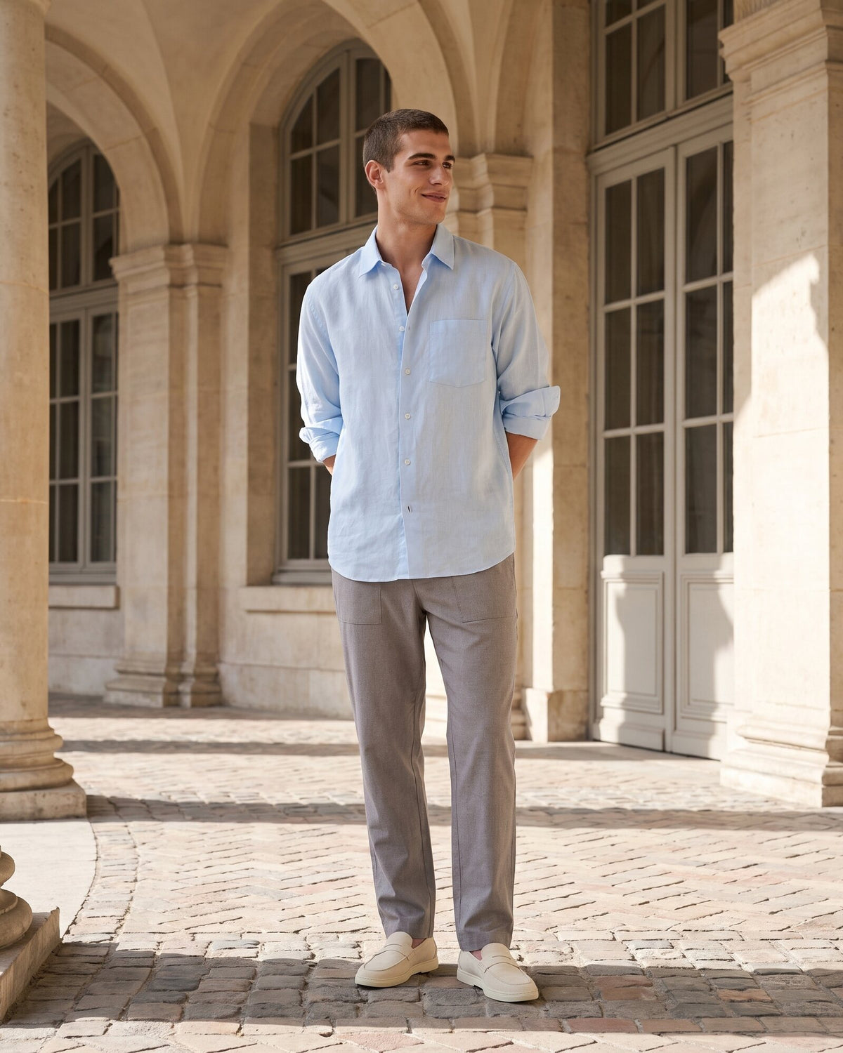 Heritage Linen Relaxed Pant – Graphite (2 of 4)