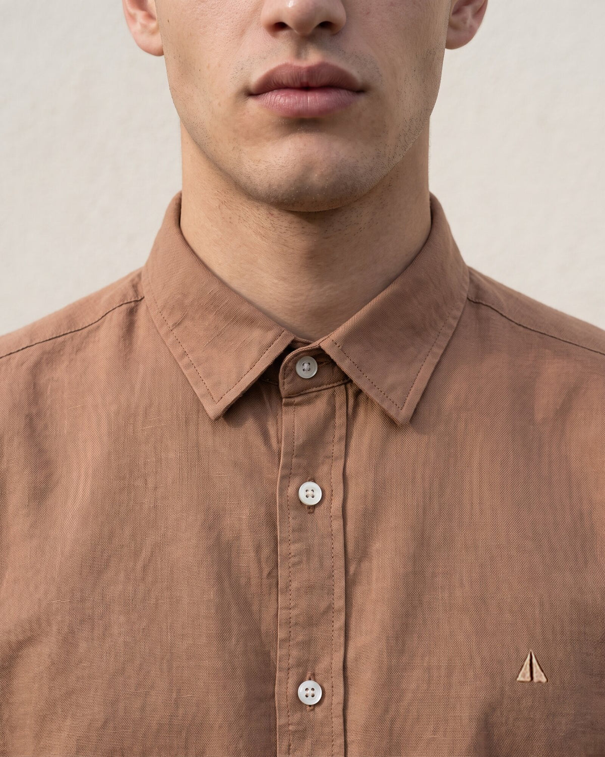 Heritage Linen Slub Long Sleeve Shirt – Warm Tobacco (3 of 4)