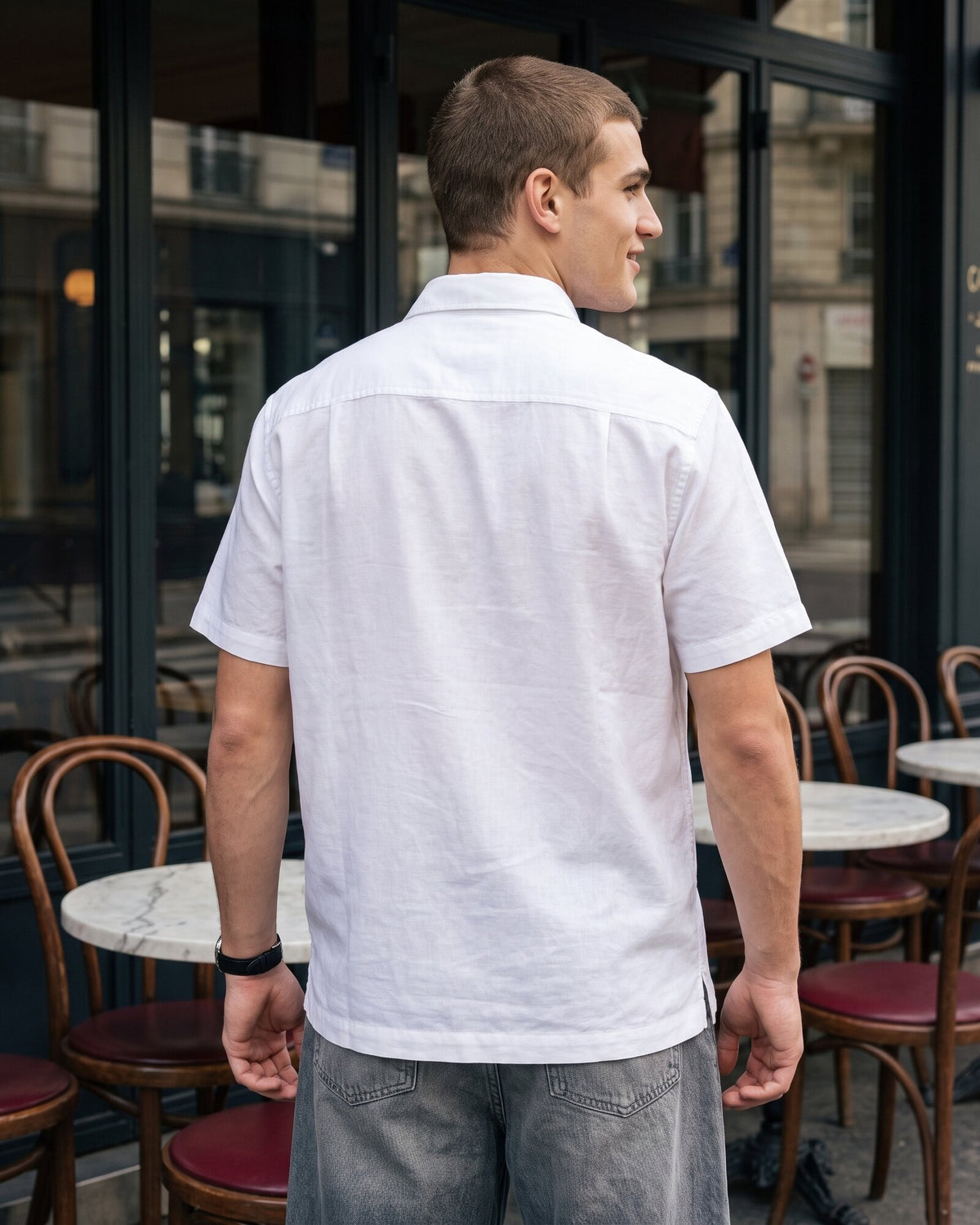 Heritage Linen Short Sleeve Shirt – Alpine White (4 of 4)