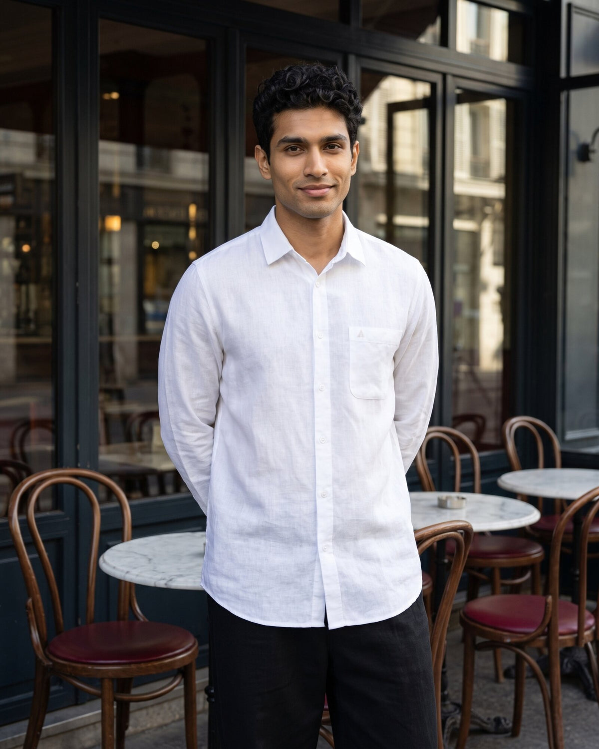 Heritage Linen Long Sleeve Shirt – Alpine White (4 of 4)