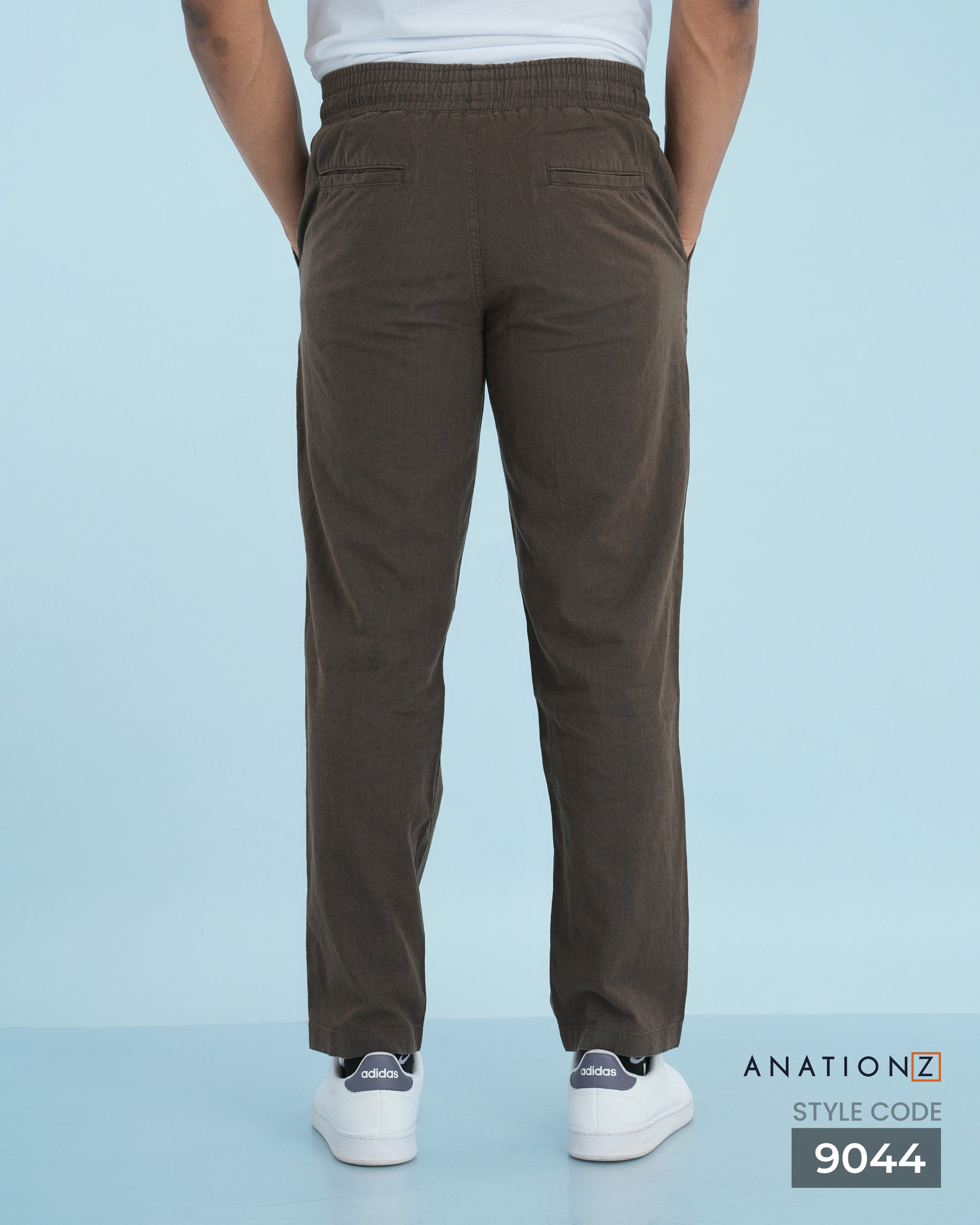 Heritage Linen Cotton Relaxed Pant - Brown