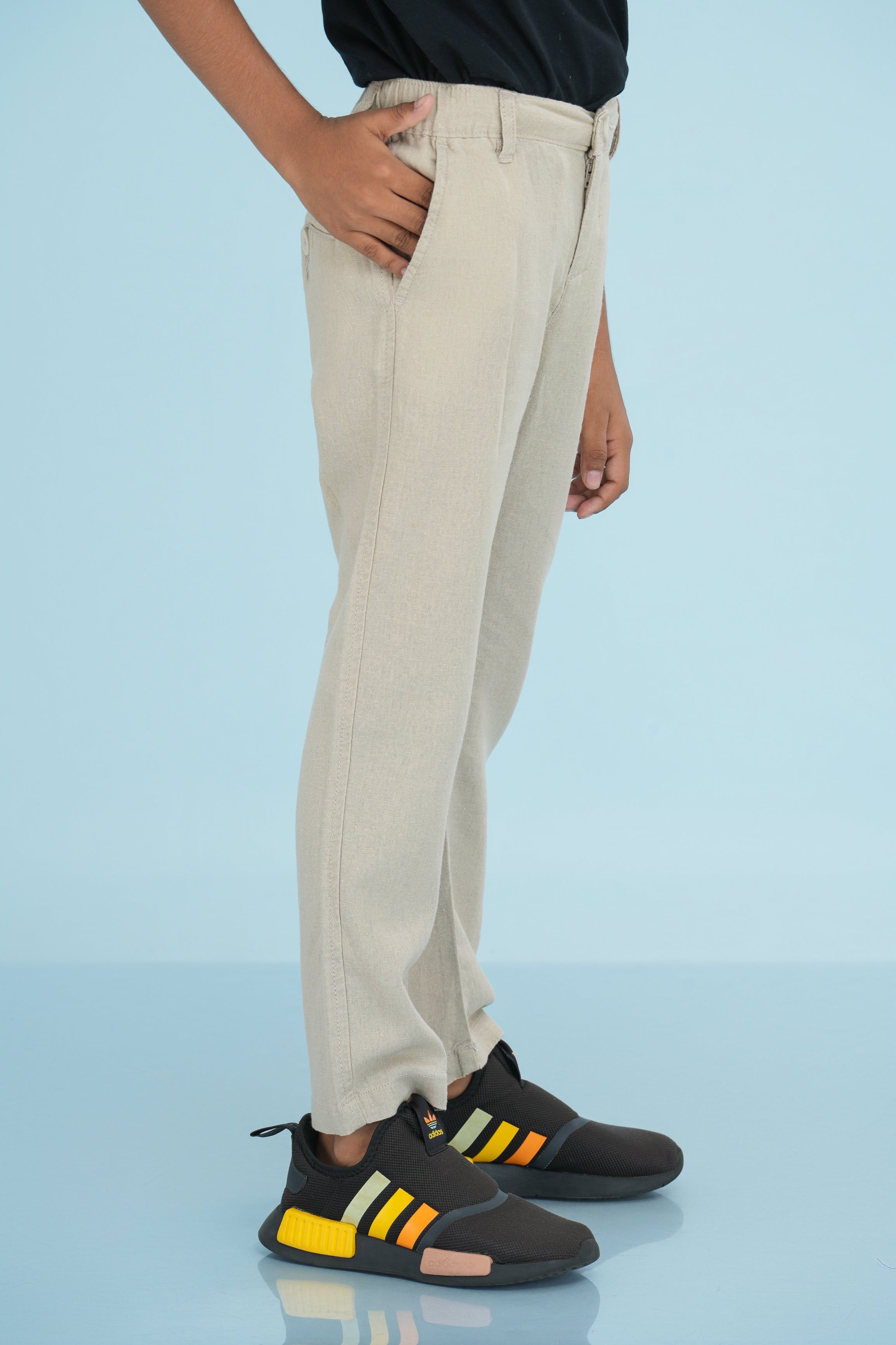 Kids' Linen Rayon Regular Pant – Natural | AnationZ Junior