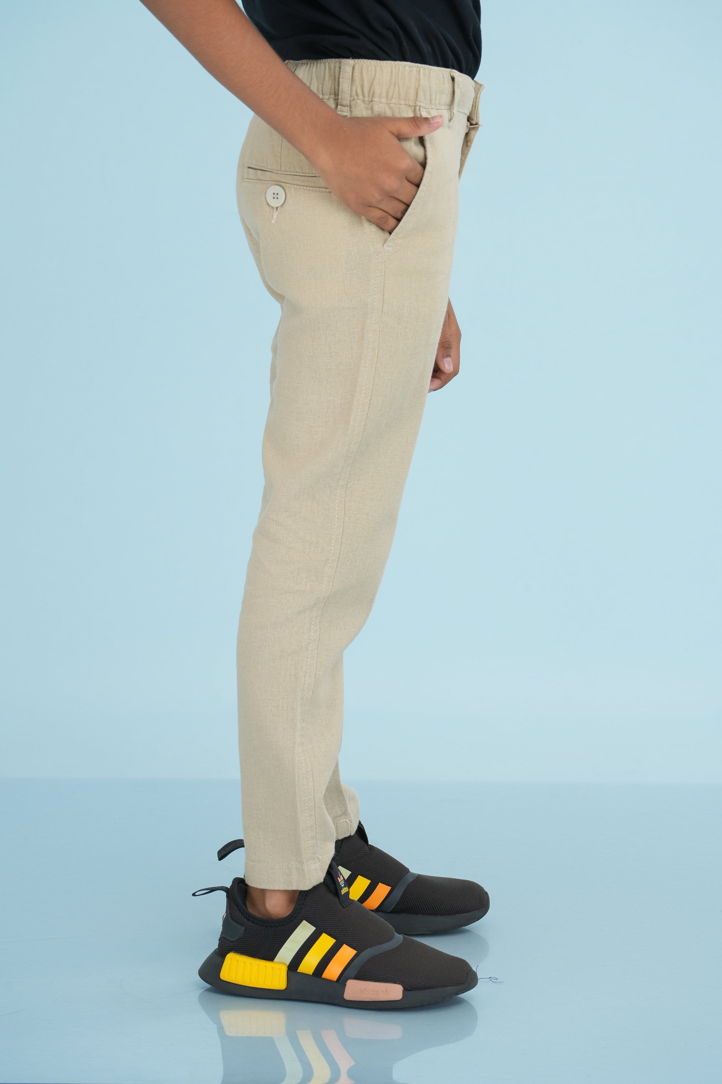 Kids' Linen Rayon Regular Pant – Beige | AnationZ Junior