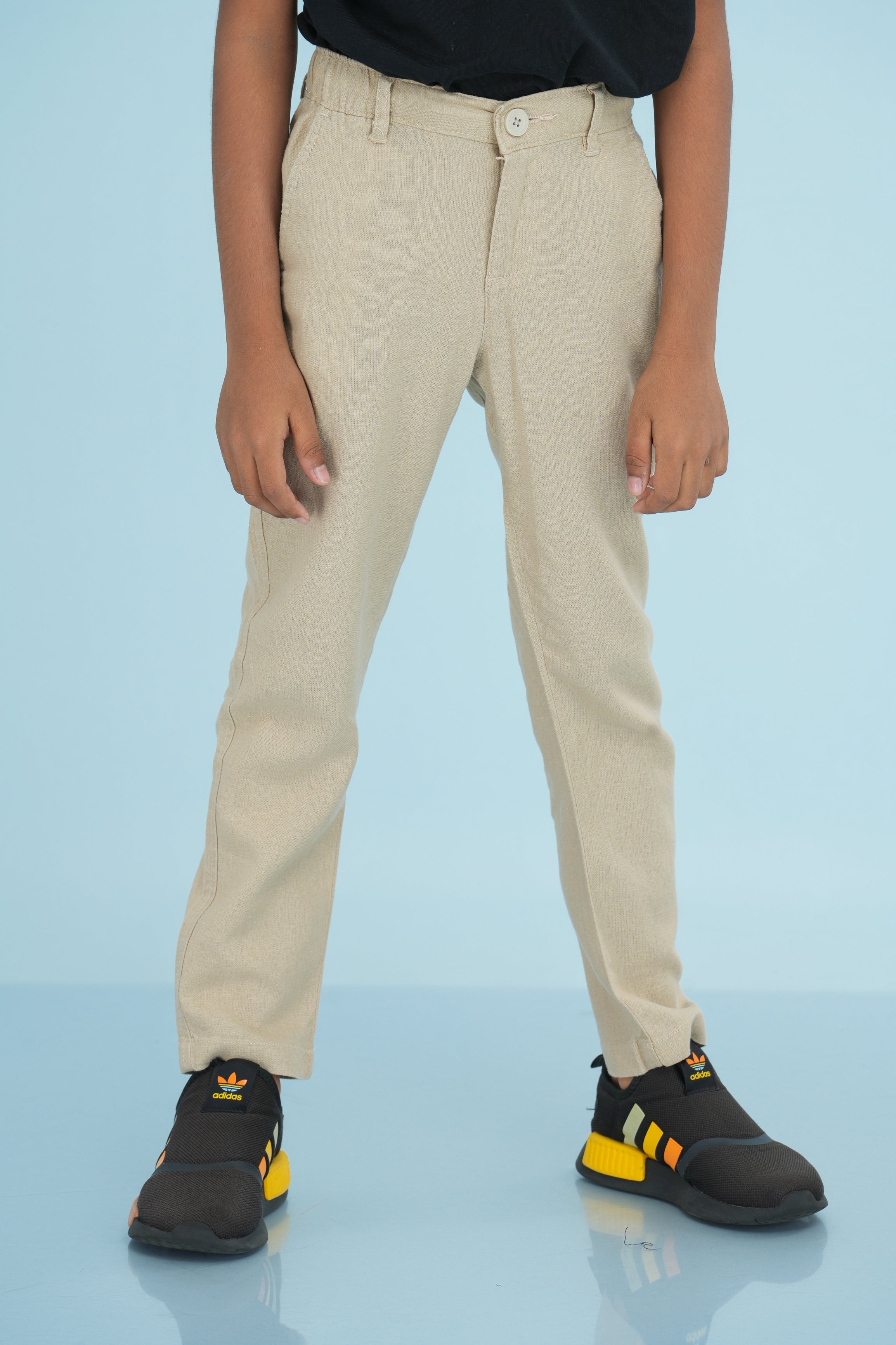 Kids' Linen Rayon Regular Pant – Beige | AnationZ Junior
