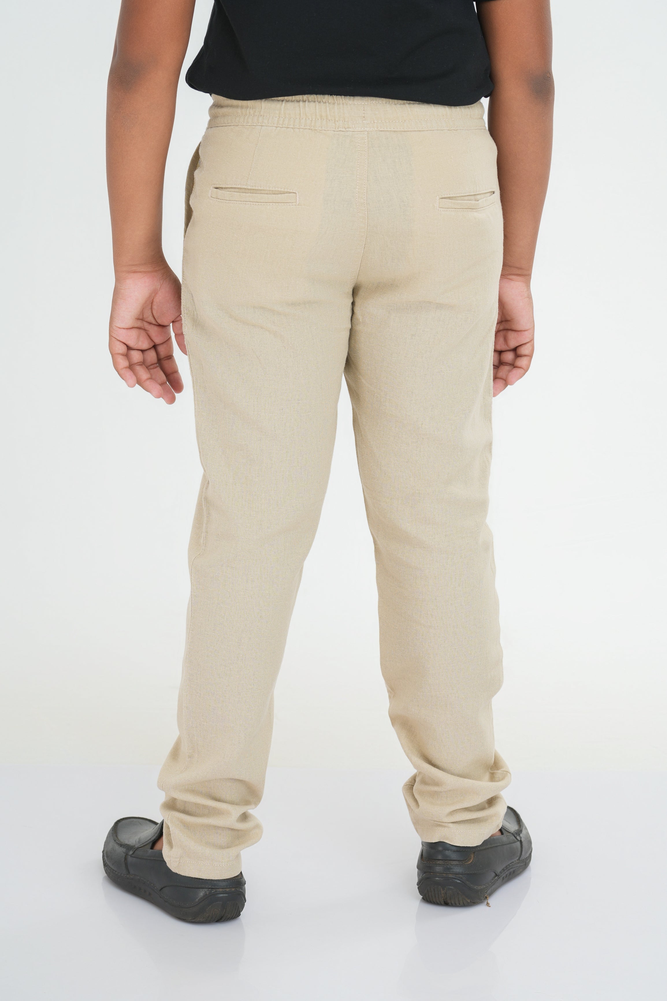 Kids' Linen Rayon Regular Pant – Beige | AnationZ Junior
