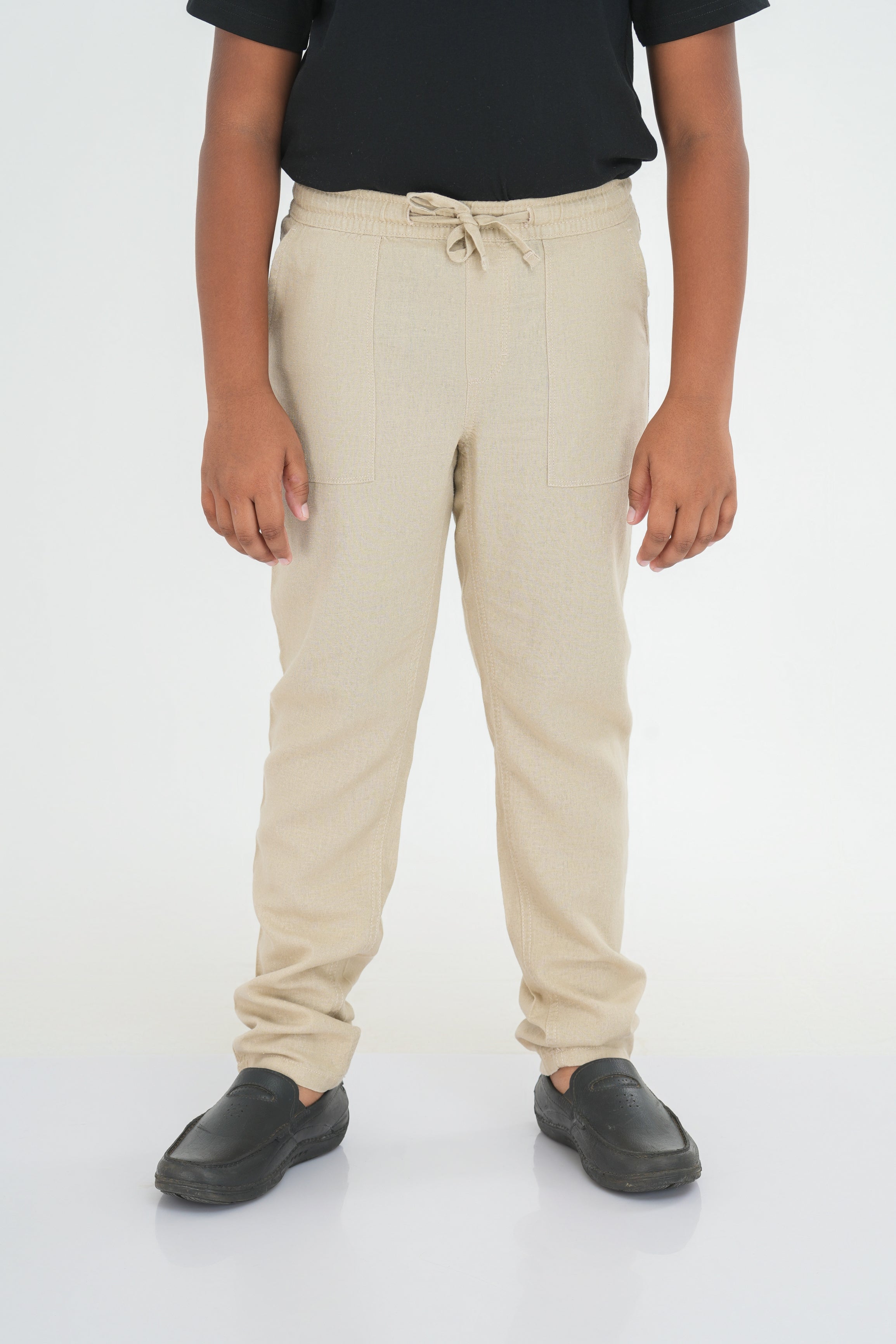 Kids' Linen Rayon Regular Pant – Beige | AnationZ Junior