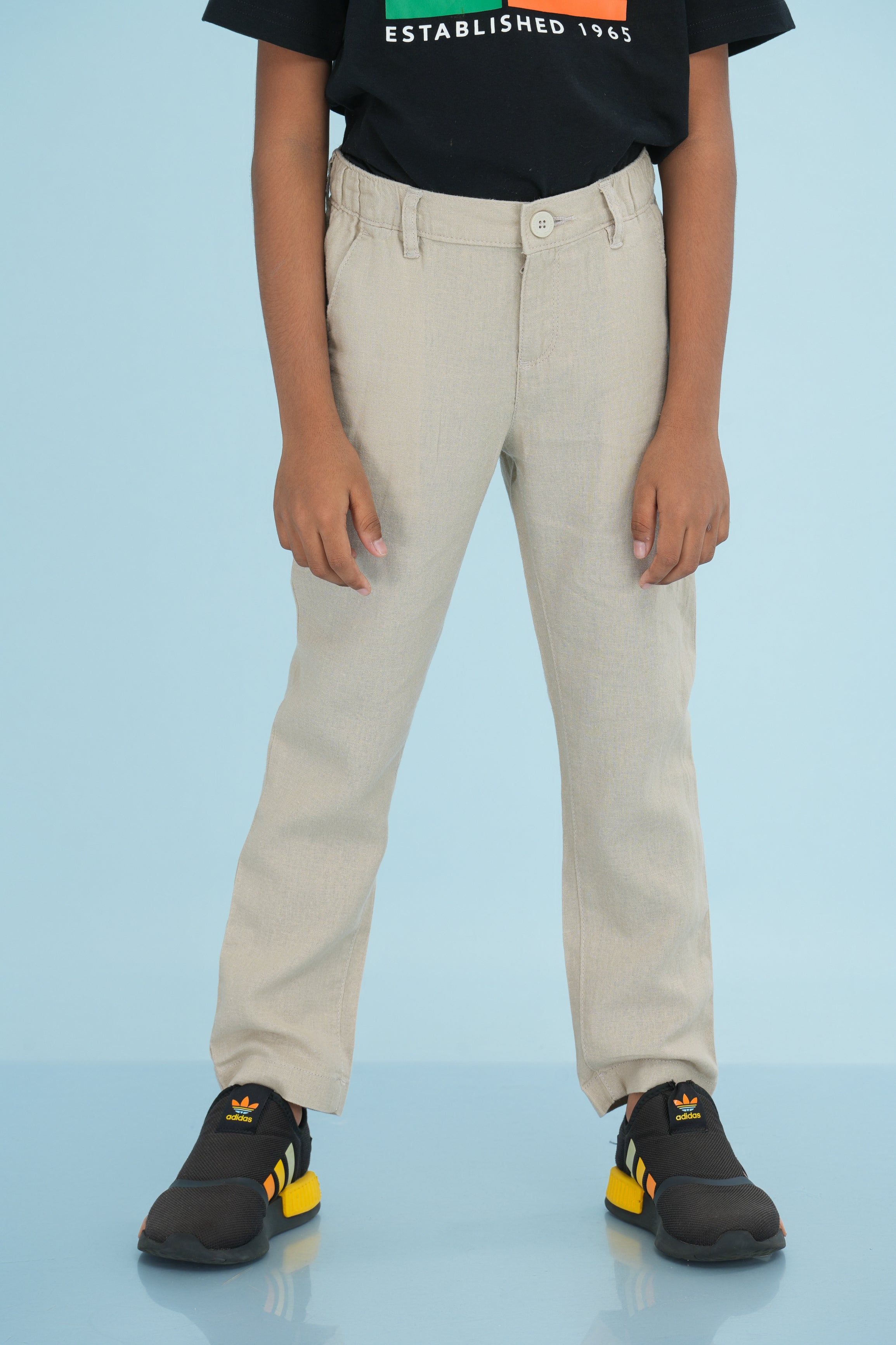 Kids' Linen Rayon Regular Pant – Natural | AnationZ Junior
